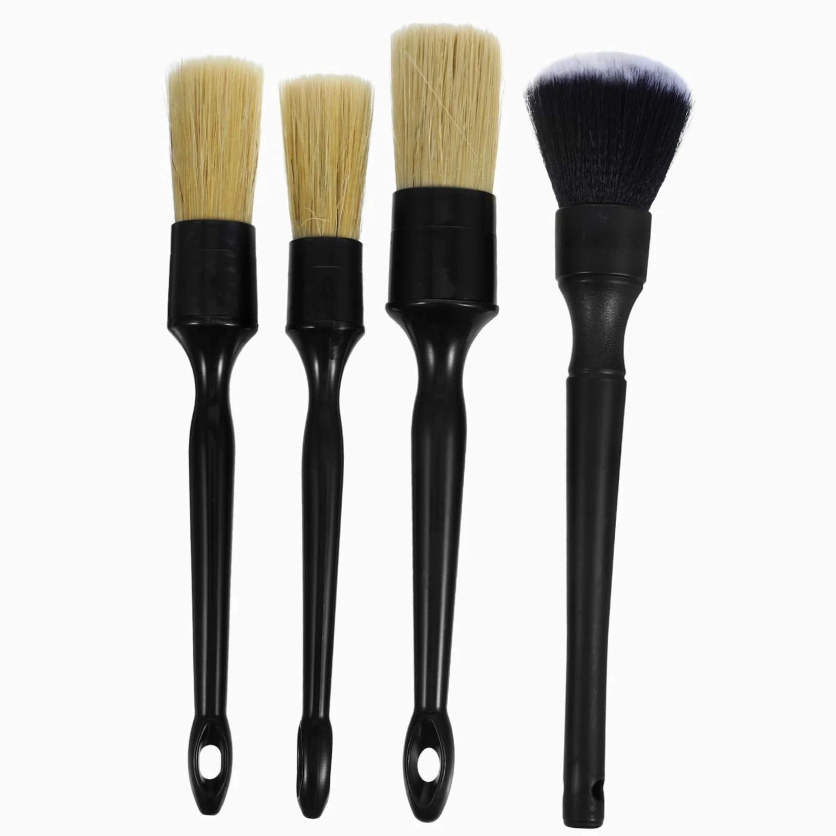 MAGICLULU 5 Juegos Cepillo de Detalles para el Cabello de jabalí Cepillo Lavado Coche Cepillo para Detalles de Coches Cepillo para Detalles del Interior del Coche Cepillo de Limpieza AbS