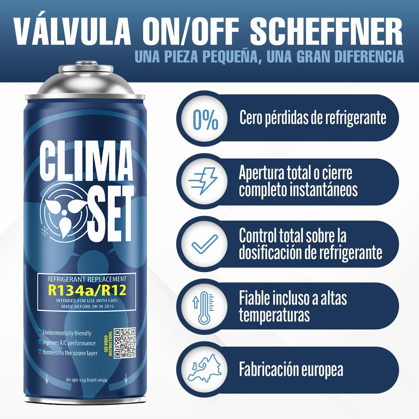 ClimaSet Gas R134a Repuesto Aire Acondicionado Coche Manguera 170