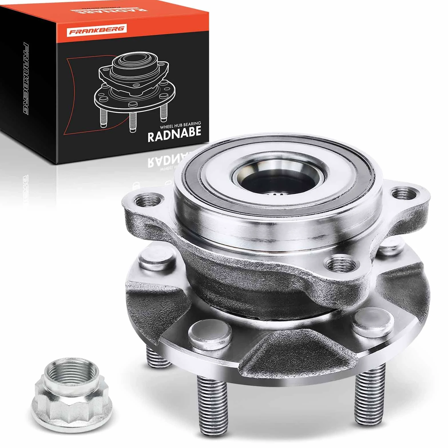 Frankberg 1x Kit de rodamientos de ruedas Frente Izquierda Derecha Compatible con A.u.r.i.s E15 2.2L 2006-2012 E18 1.6L-2.0L 2012-2018 A.v.e.n.s.i.s T27 1.6L-2.2L 2009-2018 Sustituir# 4355042020