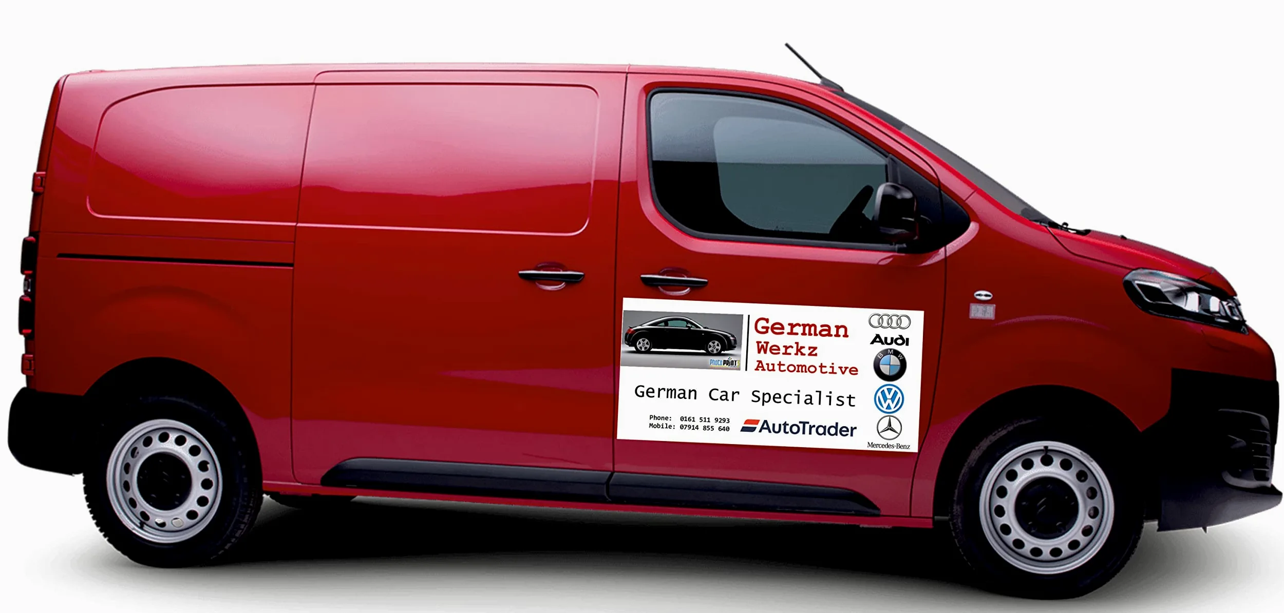 2 letreros magnéticos para furgoneta/coche personalizados, 800 mm x 600 mm, diseño gratuito