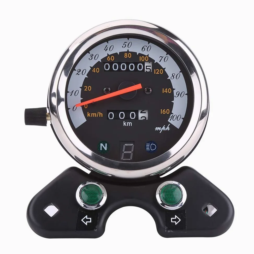 Odómetro Dual para Motocicleta, Velocímetro Universal, Velocímetro, Velocímetro de Plástico de Metal de 12 V, Velocímetro Gps Hytrack, Medidor de Engranajes, Pantalla Digital