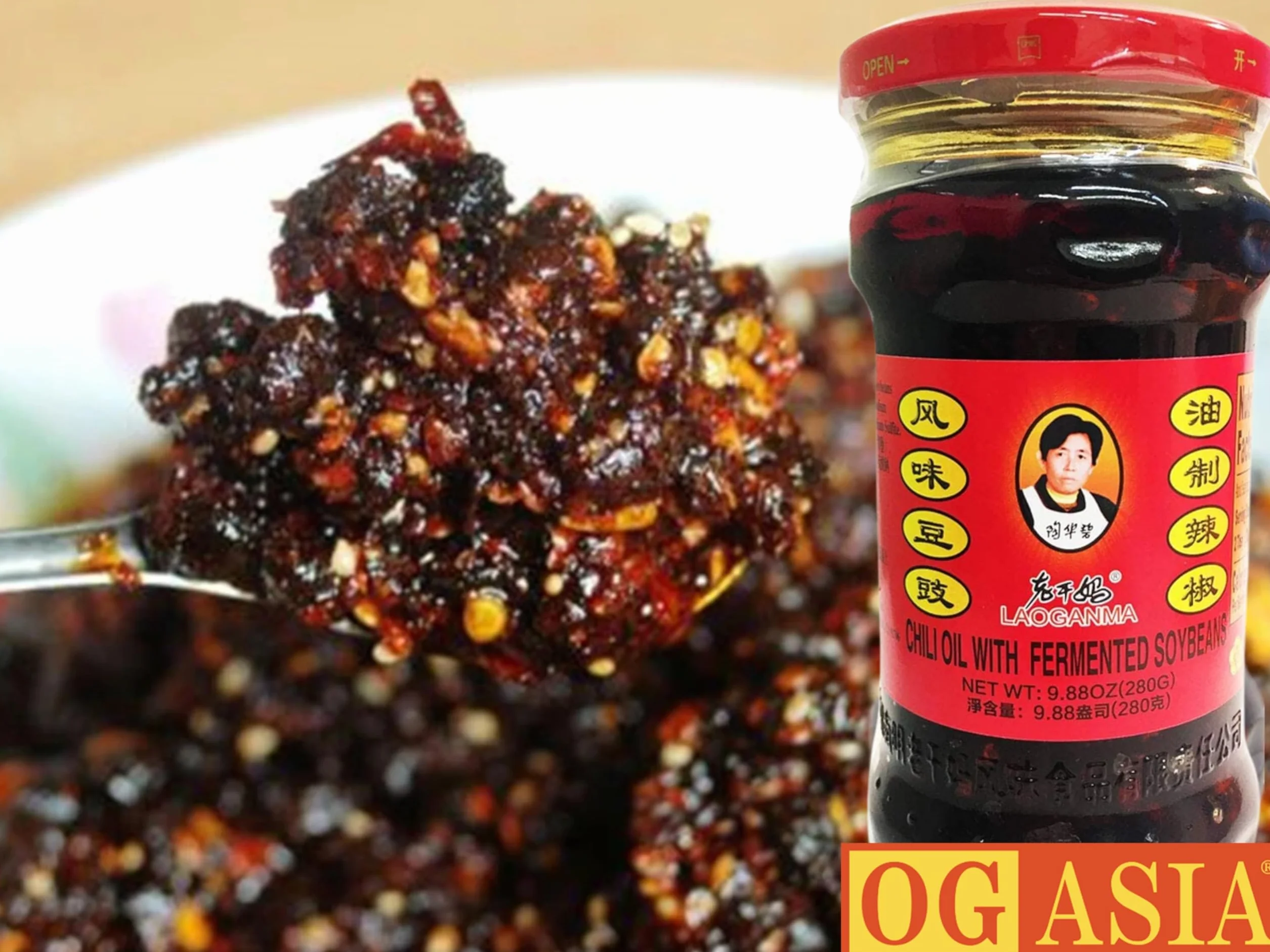 Lao Gan Ma Chile crujiente en aceite Clásico picante 210 g