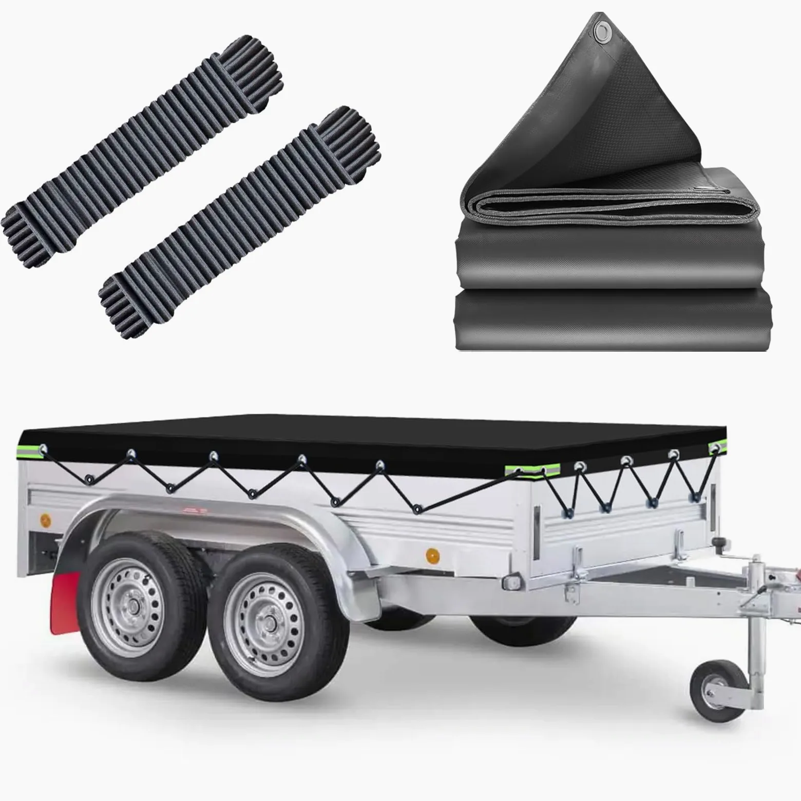 Lona Impermeable Remolque 256x145x8cm Pongratz LPA 250/13 750kg 850kg 1000kg 1300kg 1500kg 2000kg 251x137cm