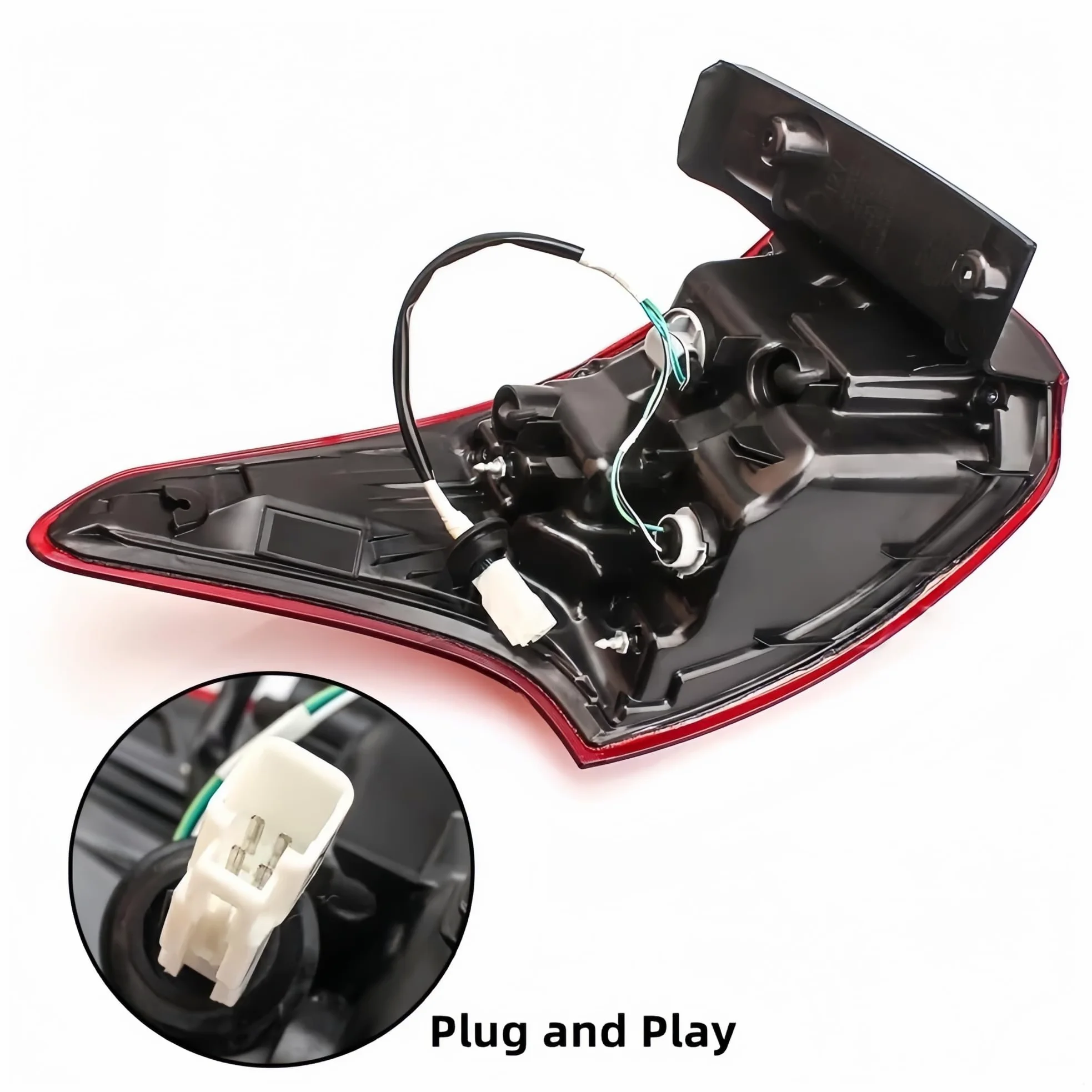 Recambios de automóviles luces traseras led exterior/interior lámpara trasera con lámpara de señal de giro lámpara de freno, compatible con Mitsubishi Outlander PHEV 2016-2021(Inner Right)