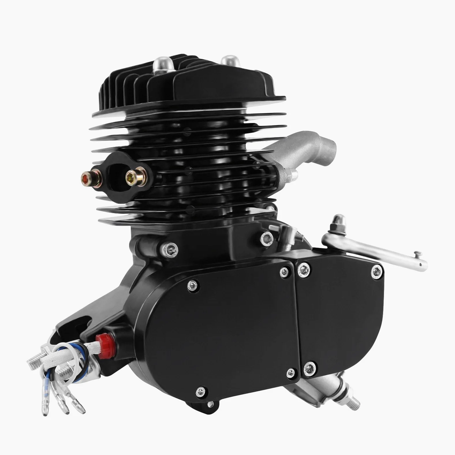 Kit Motor Bicicleta 2 Tiempos 80cc Gas Conversión Bicicleta Motorizada 28 Pulgadas Negro