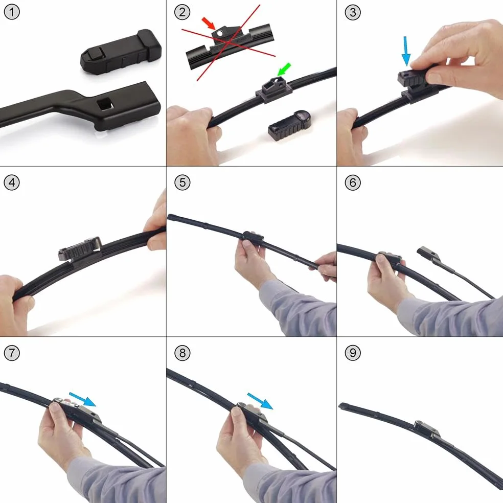 Mossa Escobillas delanteras adecuadas para Volvo XC60 SUV (2009-2017) PB