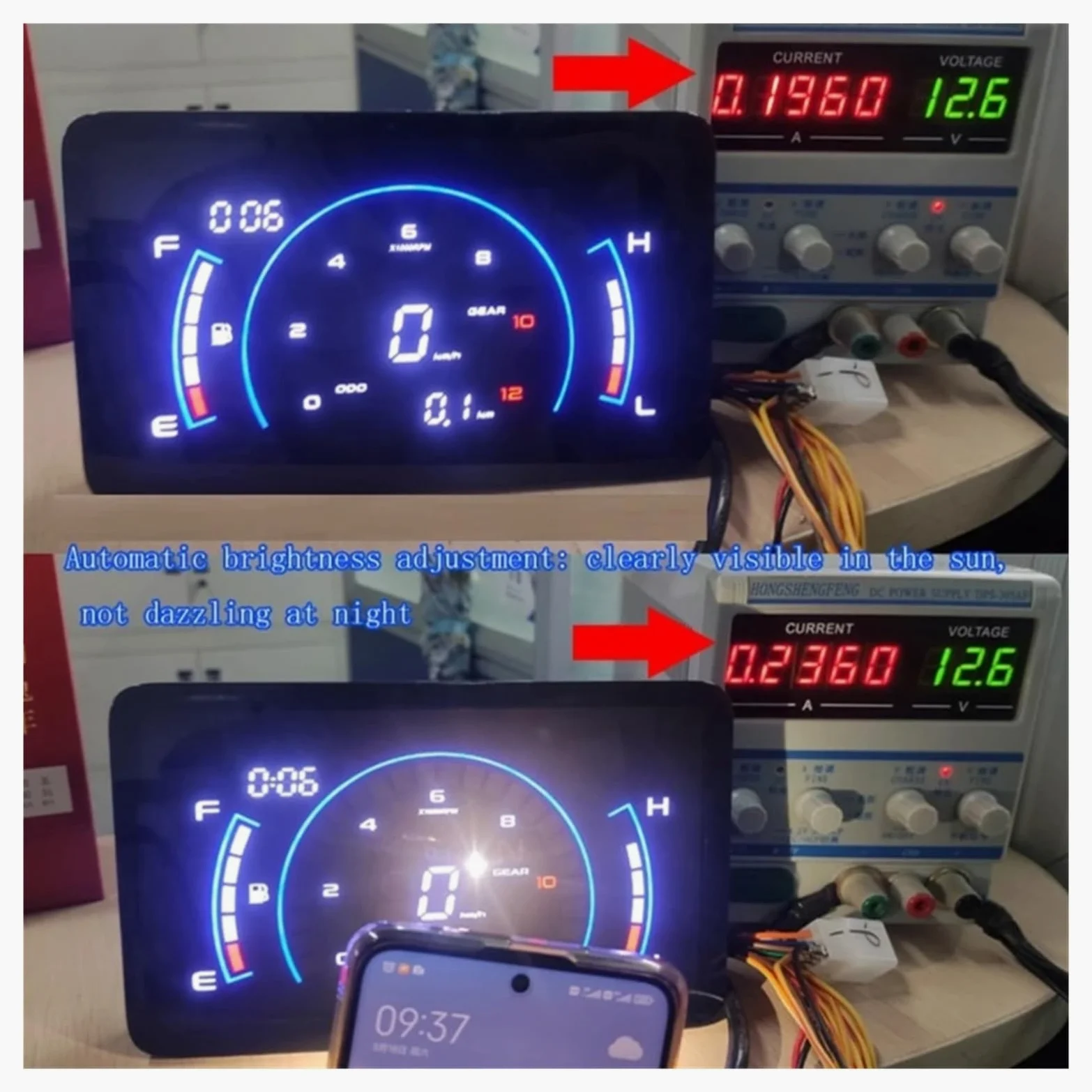Panel De Instrumentos Digital De Fácil Instalación con Pantalla Clara Y Lecturas Precisas De Velocidad Y Distancia para Motocicletas para 150 LX0E medidor