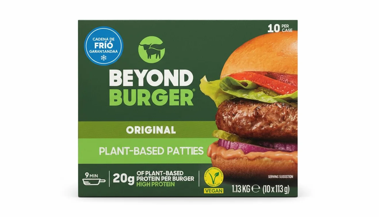 Beyond Burger Pack 10 Hamburguesas Vegetales 1.13 kg 20g Proteína Vegetal Sin Gluten Veganas Refrigerado