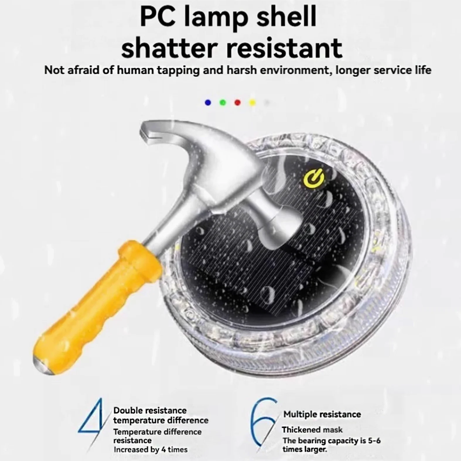 Mini Luces Intermitentes Solares For Exteriores, Luz Estroboscópica De Advertencia Impermeable For Camión, Pared Brillante For Jardín, Patio, Puerta Delantera, Hogar(6pack,Magnetic Bracket)