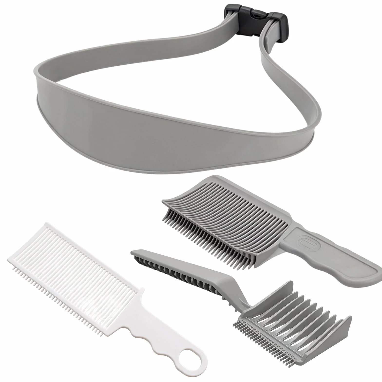 Banda De Corte De Pelo, Guía Para Corte De Pelo Curvado De Silicona, Plantilla De Afeitado Fácil Y Rápido, 4 Pcs