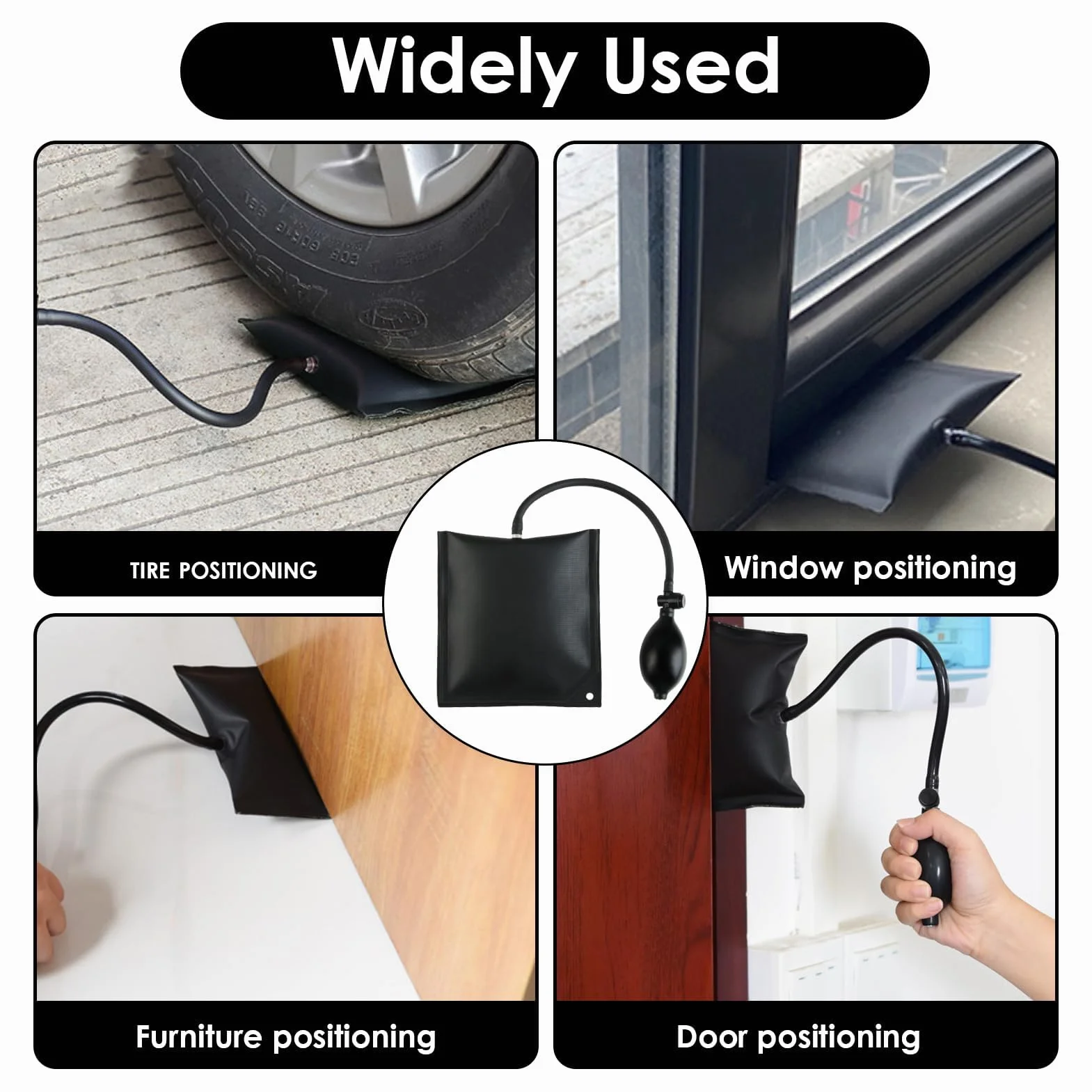 Cuña de Aire Hinchable Bomba 2Pcs, Air Pump Wedge, Ventanas y Reparación de Automóviles, Capacidad de Carga de 200 KG, Herramienta de Elevación y Alineación para Instalación de Puertas