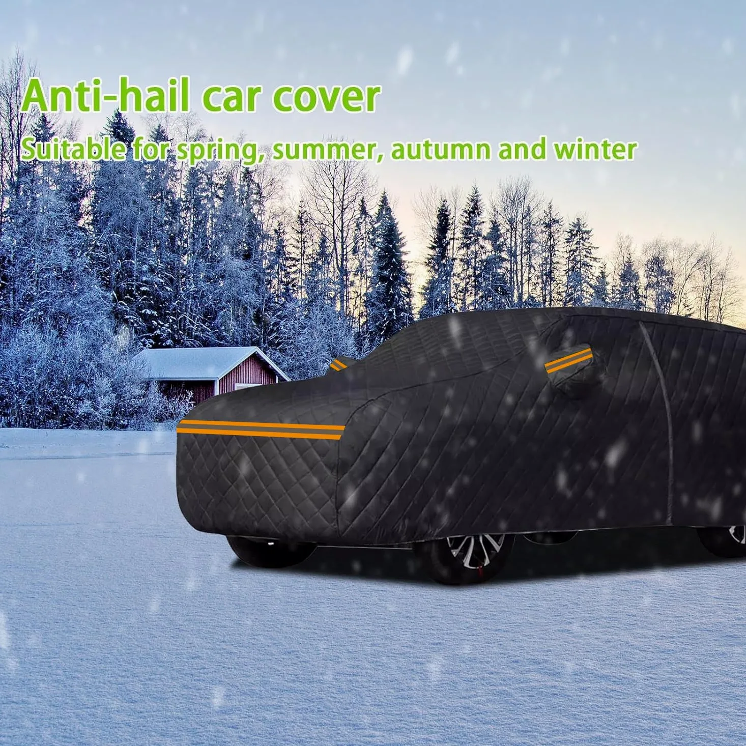 Funda Coche Antigranizo para Audi RS6 2002-2023, Cubierta de Coche Exterior Impermeable, Lona Coche Transpirable Antigranizo Antinieve, con Cremallera Exterior
