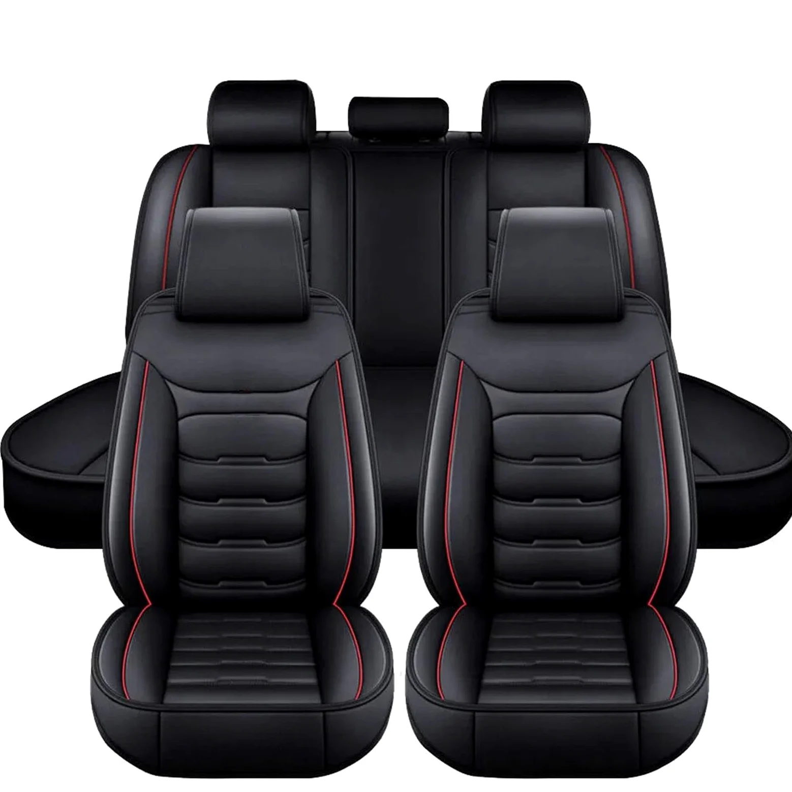 SePkus Funda Asientos Coche para 𝐒𝗲𝗮𝘁 Arona Fundas para Asientos de Coche,Juego Completo de Protectores de Asiento de Coche de Cuero,Paquete de 5