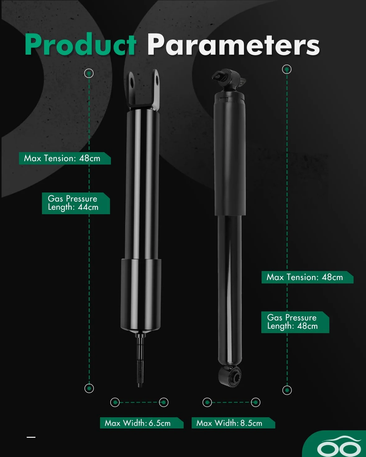 SCITOO Amortiguadores delanteros y traseros para Hummer 2006-2010 para Hummer H3 Shocks 555049 911527 555050 911528 - Juego de 4 piezas