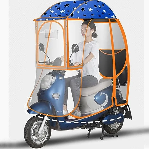 Cubierta impermeable universal para scooter, con tiras reflectantes y bolsillos de almacenamiento para una protección completa en todo tipo de clima