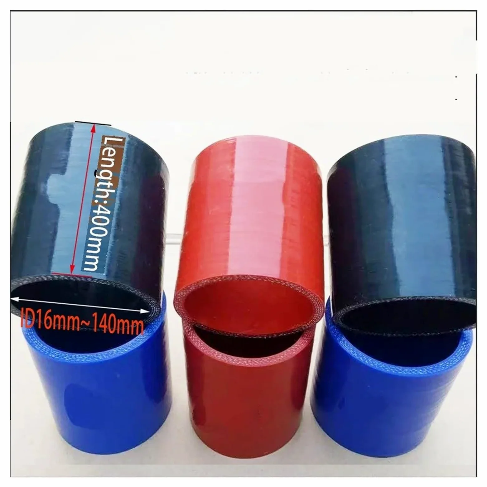 Manguera Admisión Aire Manguera Silicona Modificación Coche Tubo Medidor Admisión Intercooler Resistente Altas Temperaturas Altas Presiones(Rojo,ID80mm)