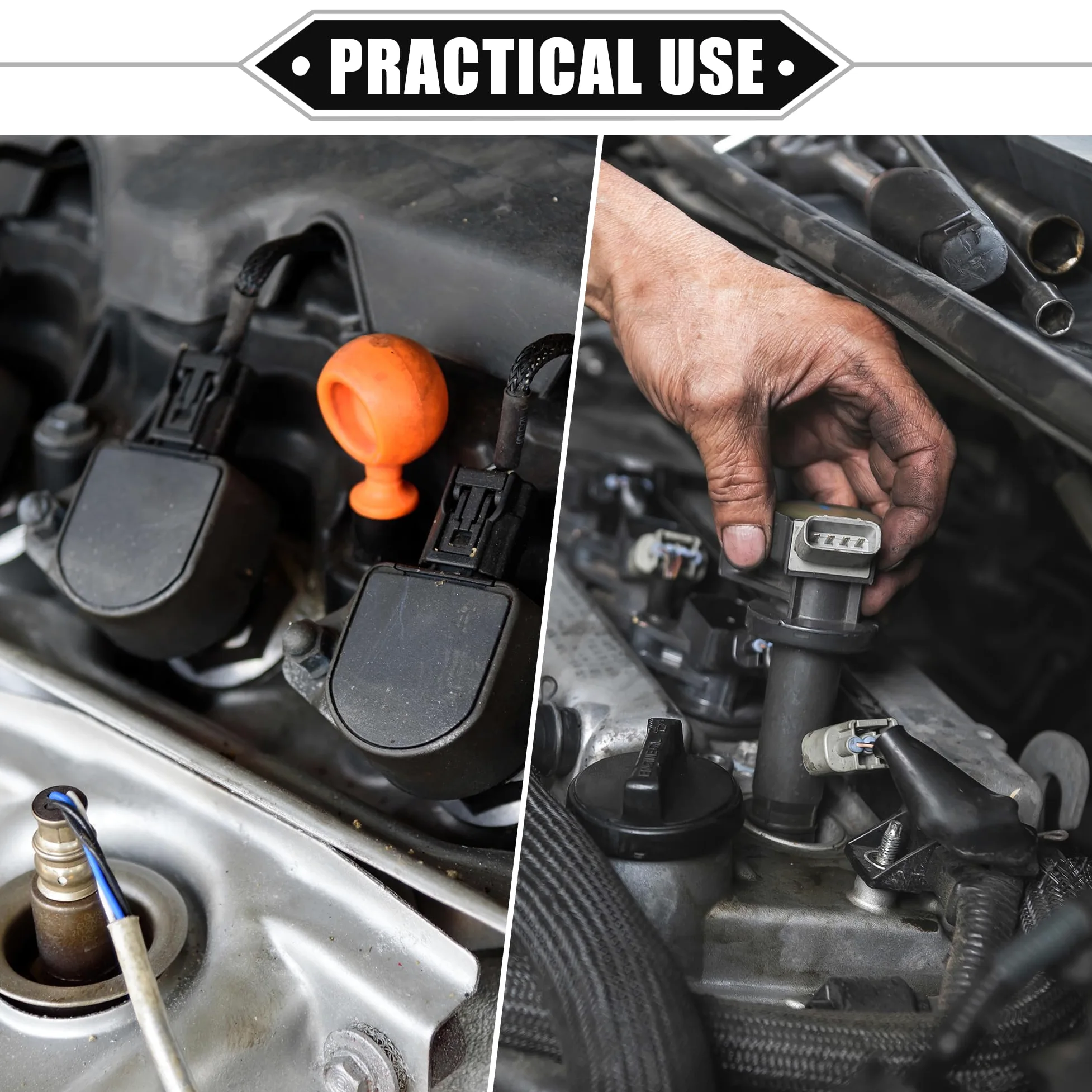 QUARKZMAN 4 Uds Bobinas Encendido Compatibles para Hyundai Elantra L4 1.6L, Negro