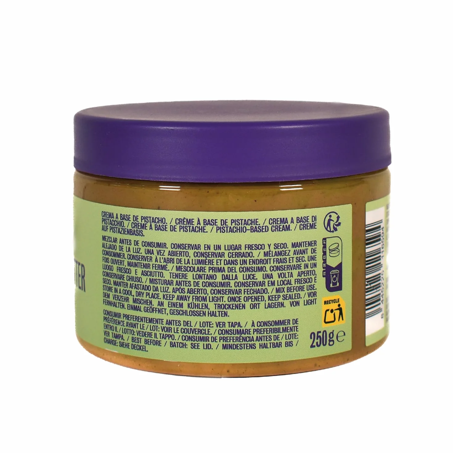 Nut&me Crema de Pistacho 250 g 100% Pistacho Sin Azúcares Añadidos Vegano Sin Gluten Keto