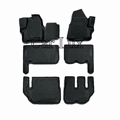 Car Lux AR04992 - Alfombras coche Alfombrillas de goma a medida tipo cubeta 3D para Tourneo Custom