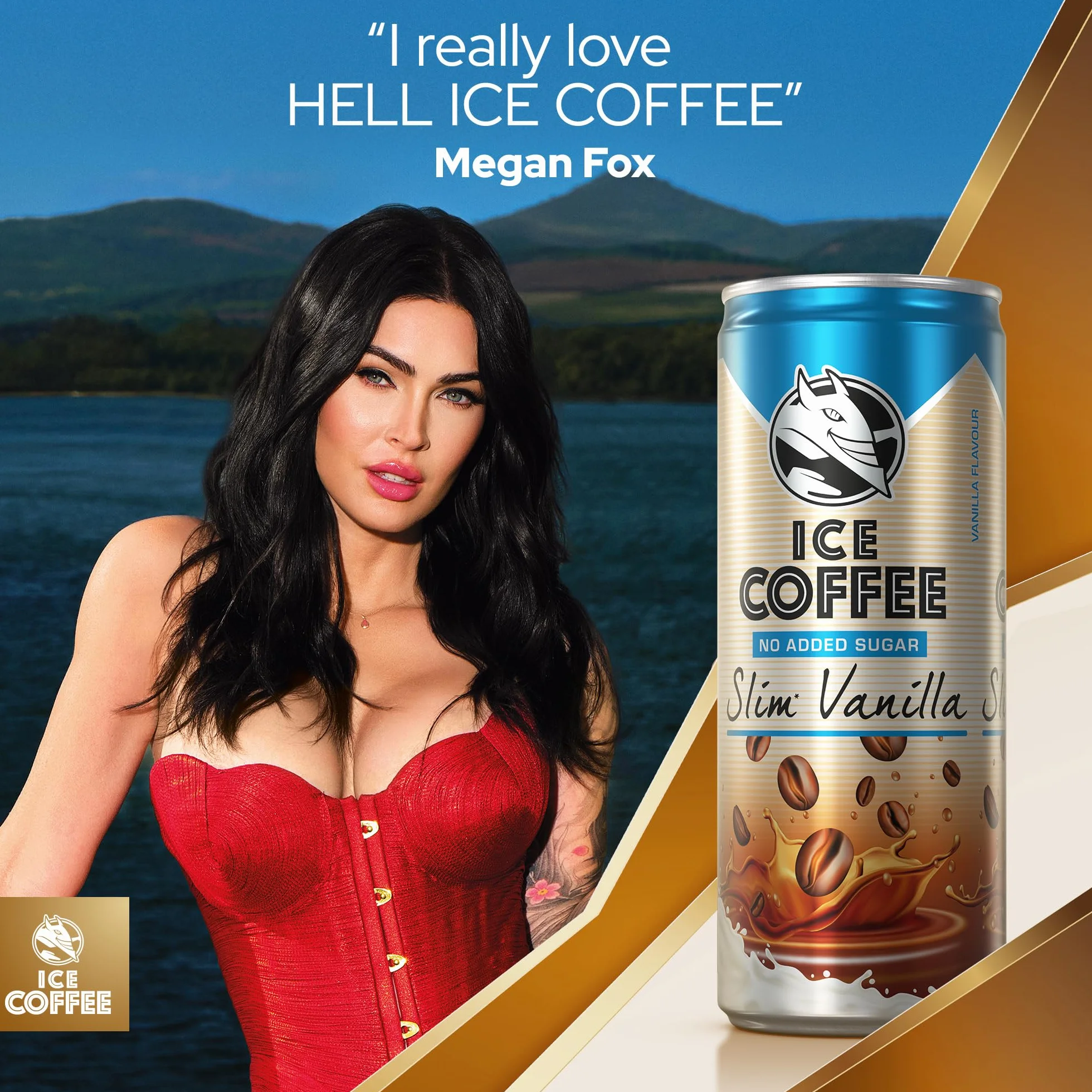 HELL Ice Coffee Slim Vanilla Latte 24x250ml Cafeina 40mg/100ml Cafe Arabica Robusta