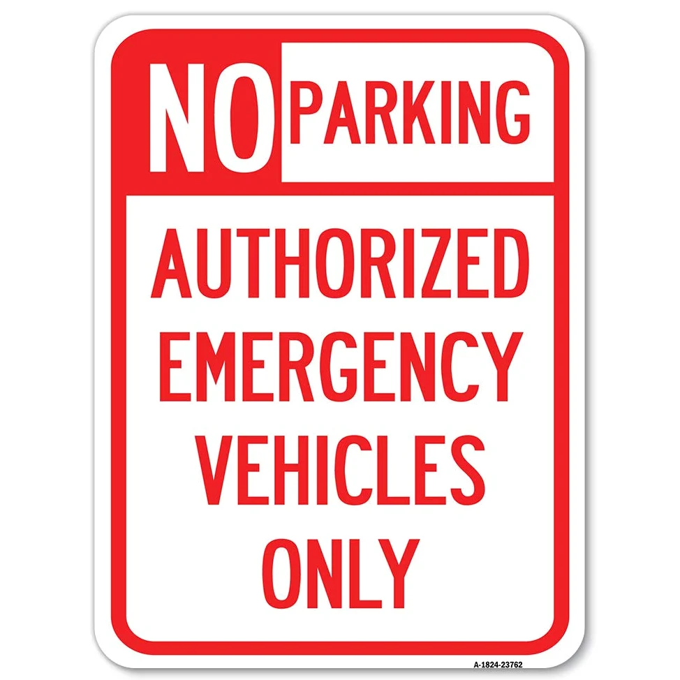 Señal de estacionamiento de aluminio a prueba de óxido, de calibre pesado de 18 x 24 pulgadas, protege tu negocio y municipio, fabricado en los Estados Unidos