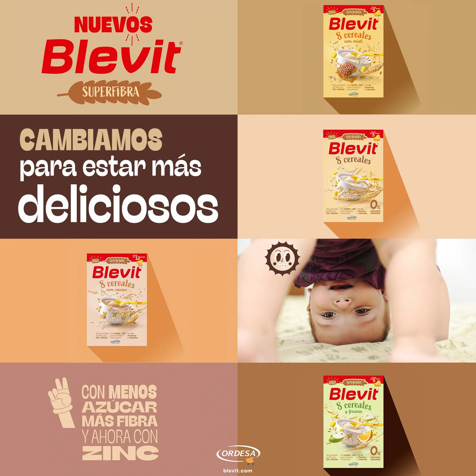 Blevit Superfibra 8 Cereales 500g Papilla para Bebé 5 Meses con Vitaminas, Minerales y Fibra