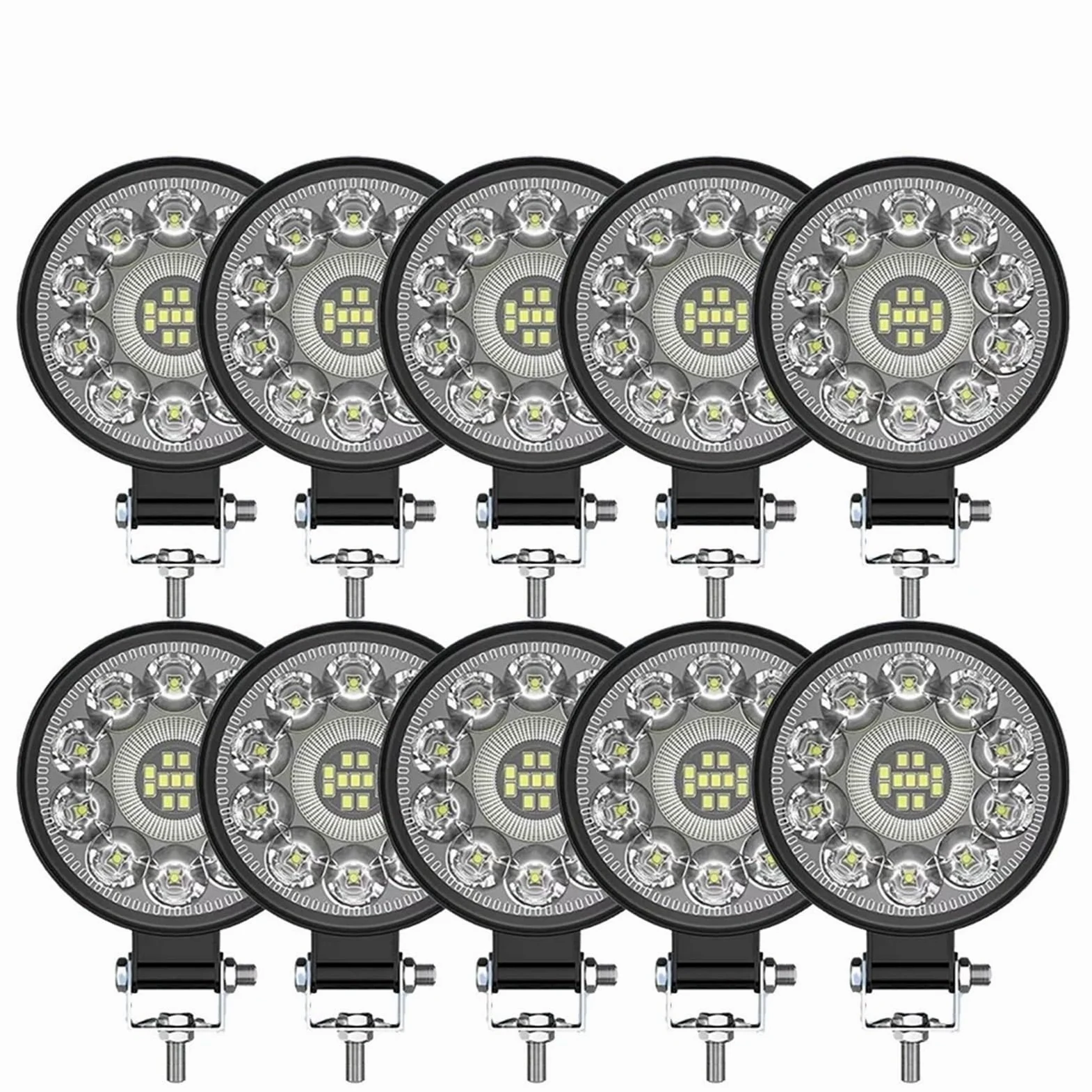 luz conducción Luz LED De Trabajo Para Coche Modelo 3 ''reflector Redondo 21LED Auxiliar Modificación Vehículo Todoterreno 24V Búsqueda