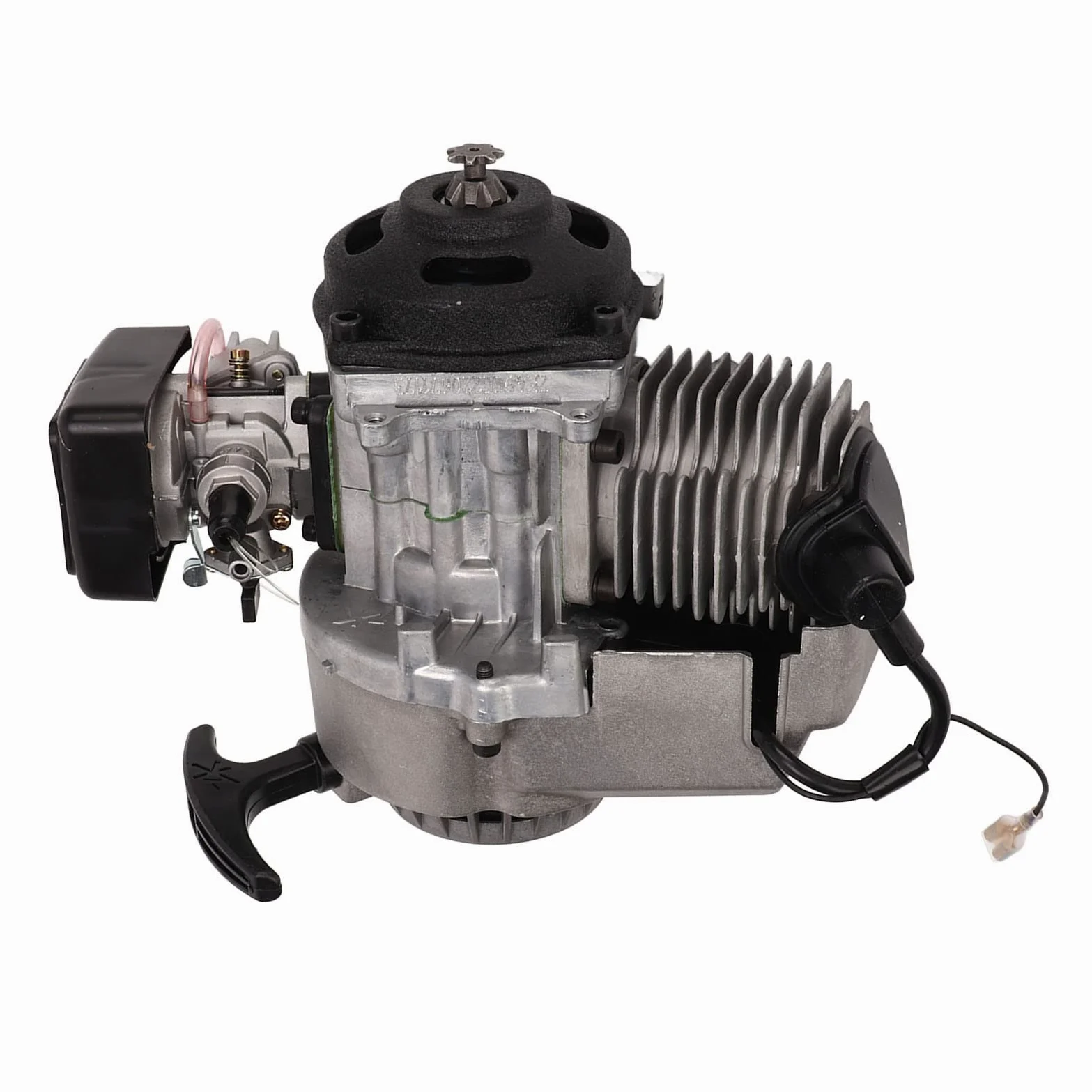Motor de Motor de Arranque por Cuerda de 2 Tiempos de 49 Cc, Motor de Arranque por Cuerda de 49 Cc Motor de 2 Tiempos de Alta Eficiencia Motor de Potencia Fuerte para Pocket Bike Mini Dirt Pit Bike Qu