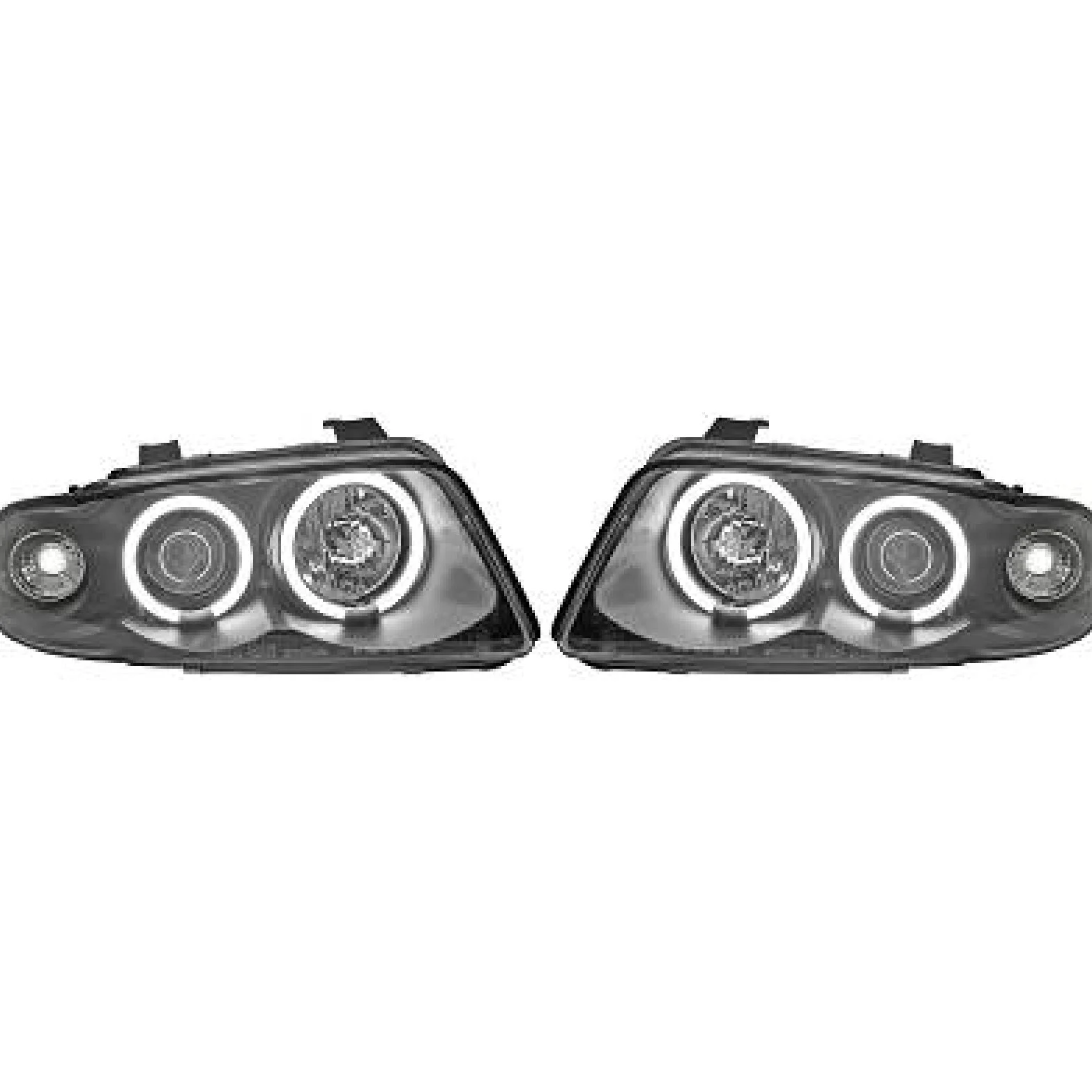 Juego de faros delanteros compatible con Audi A4 B5 H1 1995-1998 Halógeno