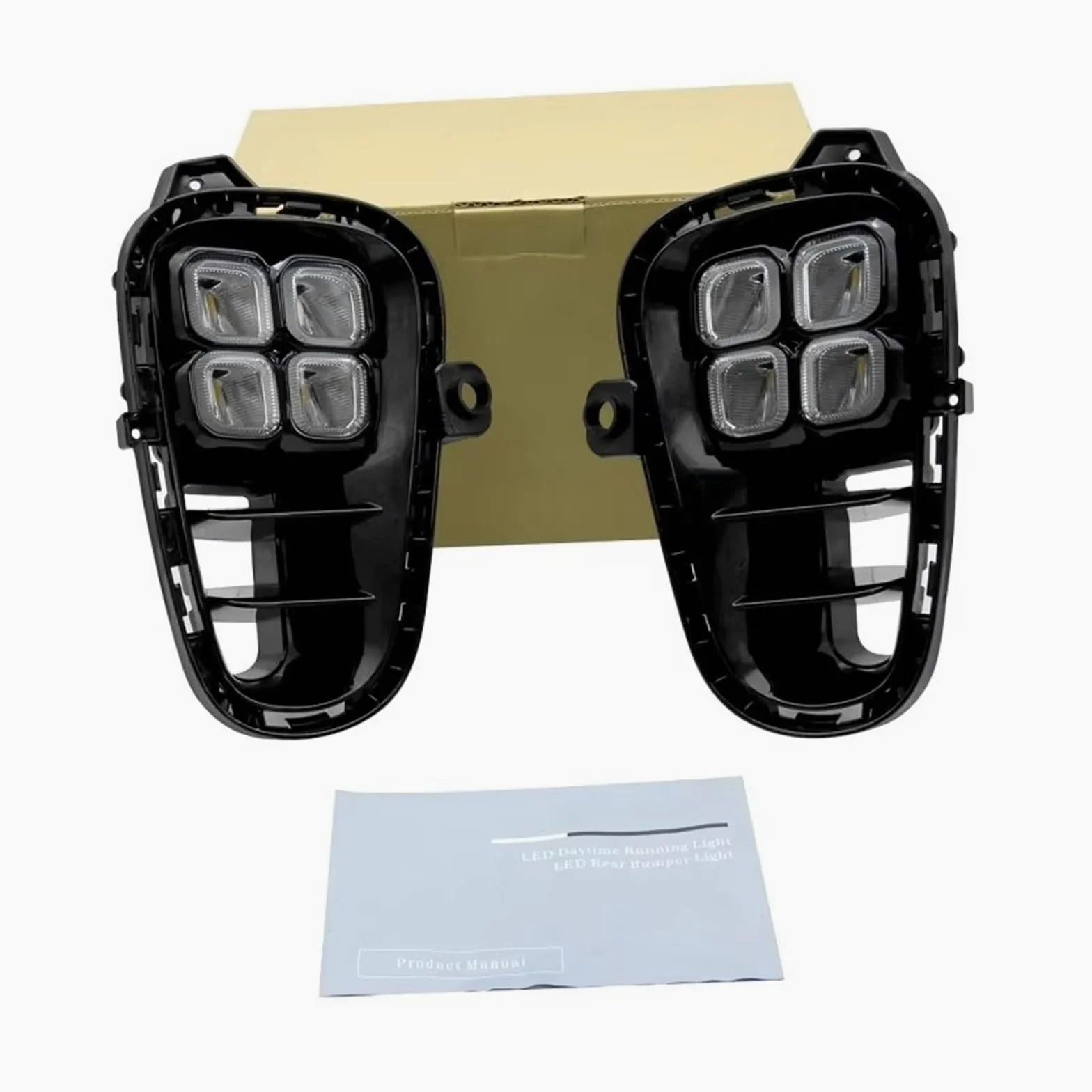 Genérico Para Kia Para Rio 2017-2020 Luces Diurnas LED DRL Intermitentes Faros Antiniebla Delanteros Blanco/amarillo Faros Antiniebla