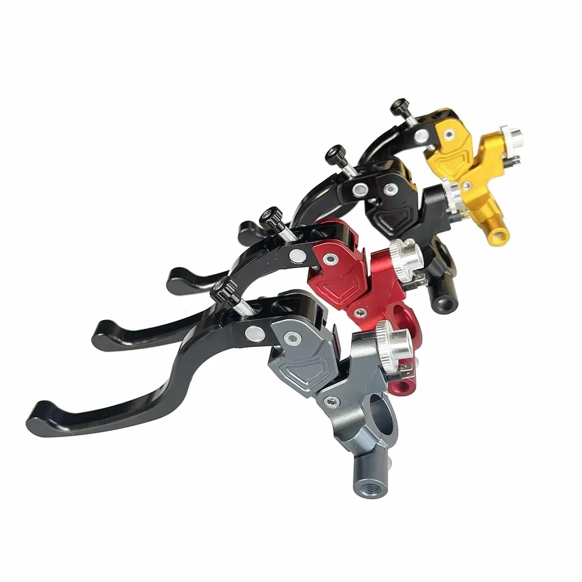 Freno Embrague Motocicleta Cable embrague CNC 22mm Universal motocicleta cuerda izquierda línea de tracción palancas(Titanium)