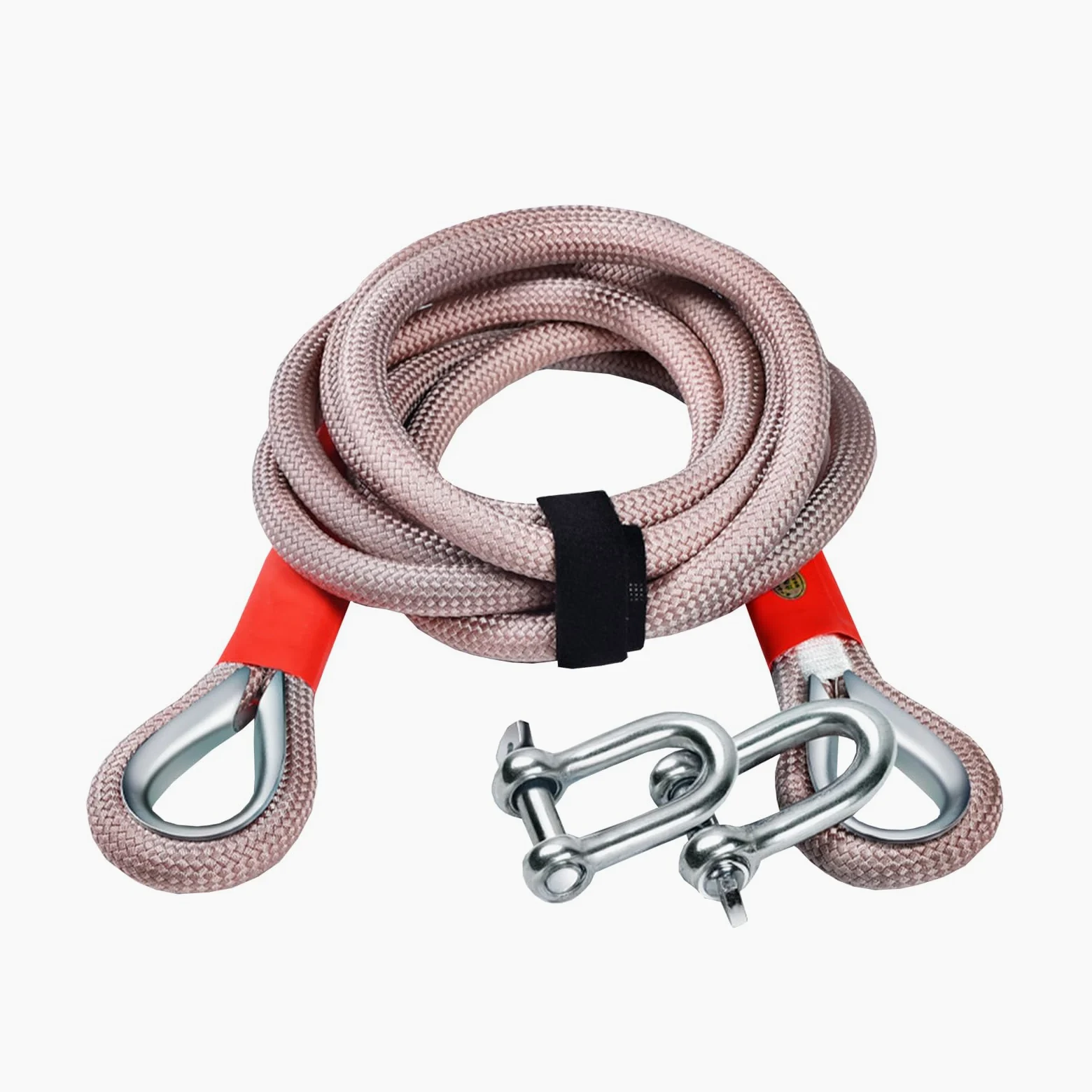 Cuerda de Remolque de 20 toneladas, Cuerda de Arranque Resistente con 2 grilletes en U, Kit de recuperación Todoterreno de 5 m/8 m/10 m para Jeep, SUV, UTV, ATV, camión, Coche y Tractor 10M