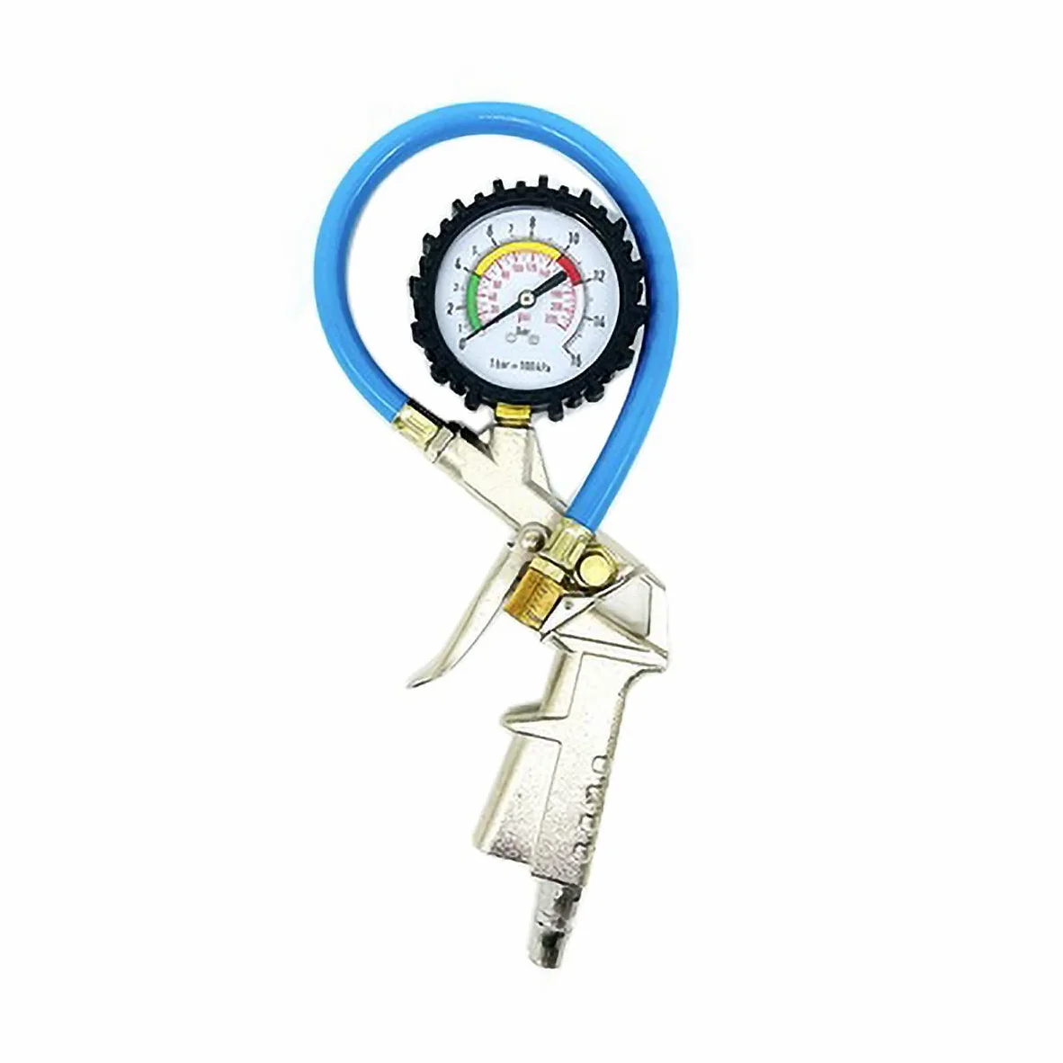 Manómetro de presión de neumáticos, manómetro de 220PSI, Pistola de inflado Resistente, manómetro de compresor de Aire de Alta precisión