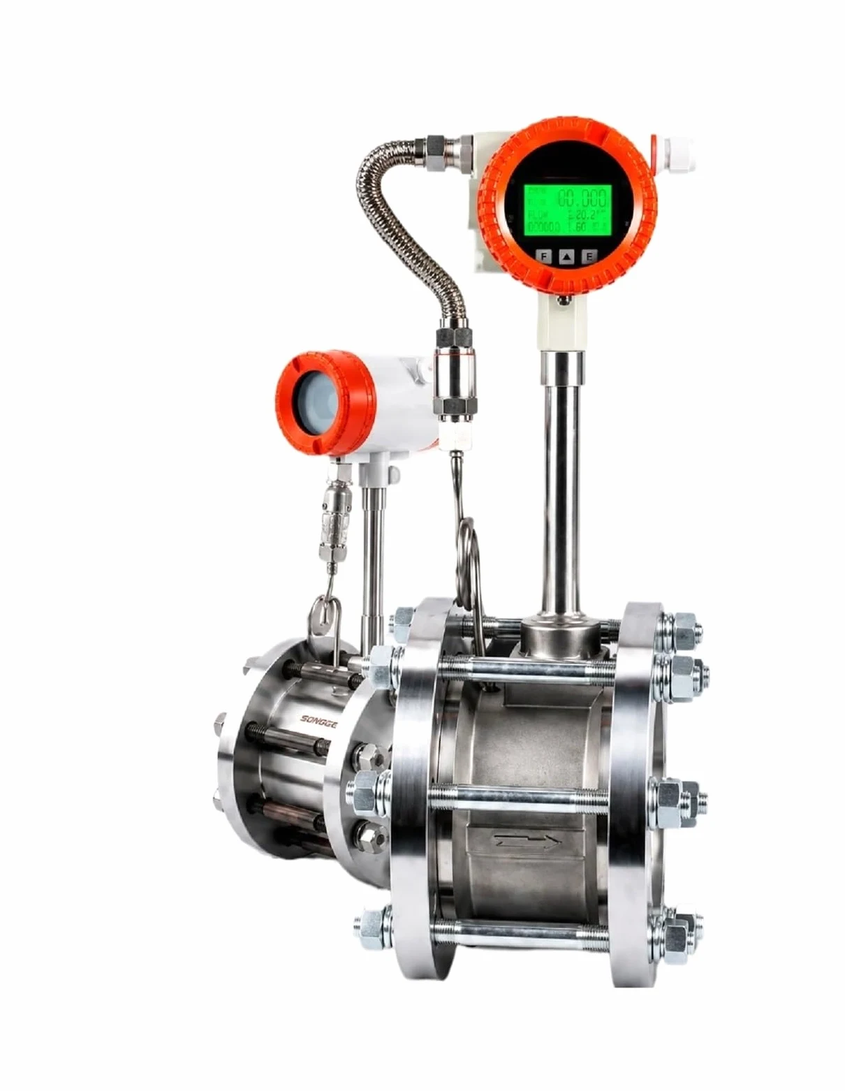 1 Uds medidor de Flujo de vórtice medidor de Flujo de Gas de Vapor DC24V compensación de presión de Temperatura DN15-DN300 Brida de oblea SS304(DN32-compressed Gas)
