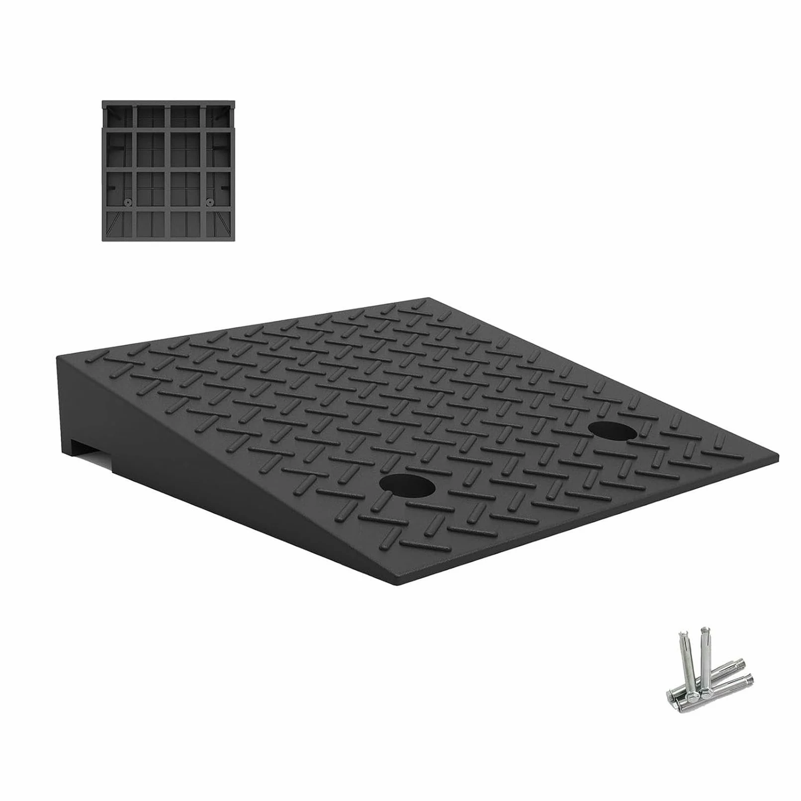 Rampa De Goma, 9-21 Cm Rampa De Umbral De Altura De Elevación, Rampas De Paso para Vehículos Sillas De Ruedas Motocicletas Bicicletas Trolley Scooter (50x50x9cm)