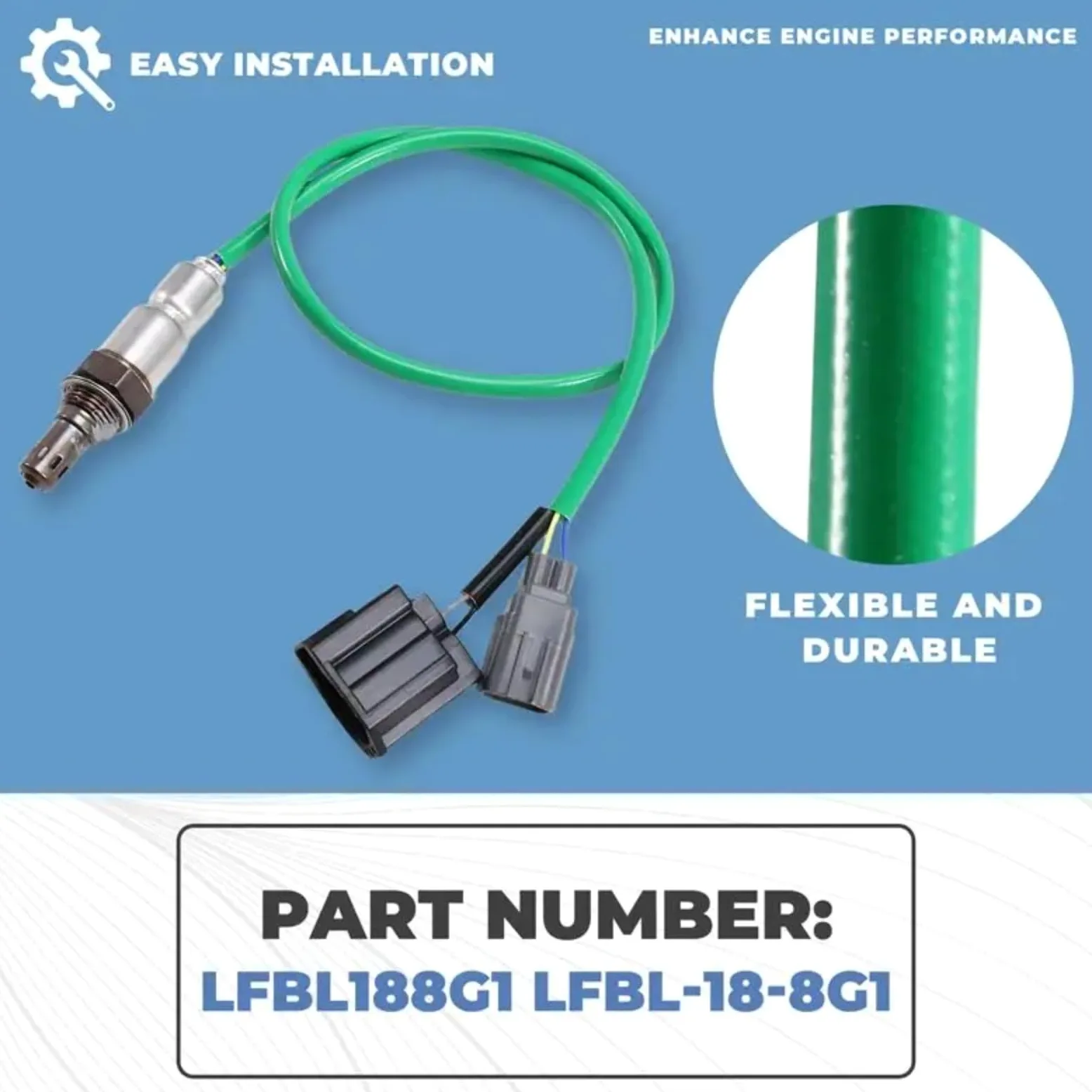 Sensor Oxígeno O2 Sonda Sensor De Oxígeno O2 Para Coche Y Sensor Lambda O2 Para Sonda LFBL-18-8G1 Compatible Con Mazda 3 2007-2009 Para Mazda 5 2009-2012