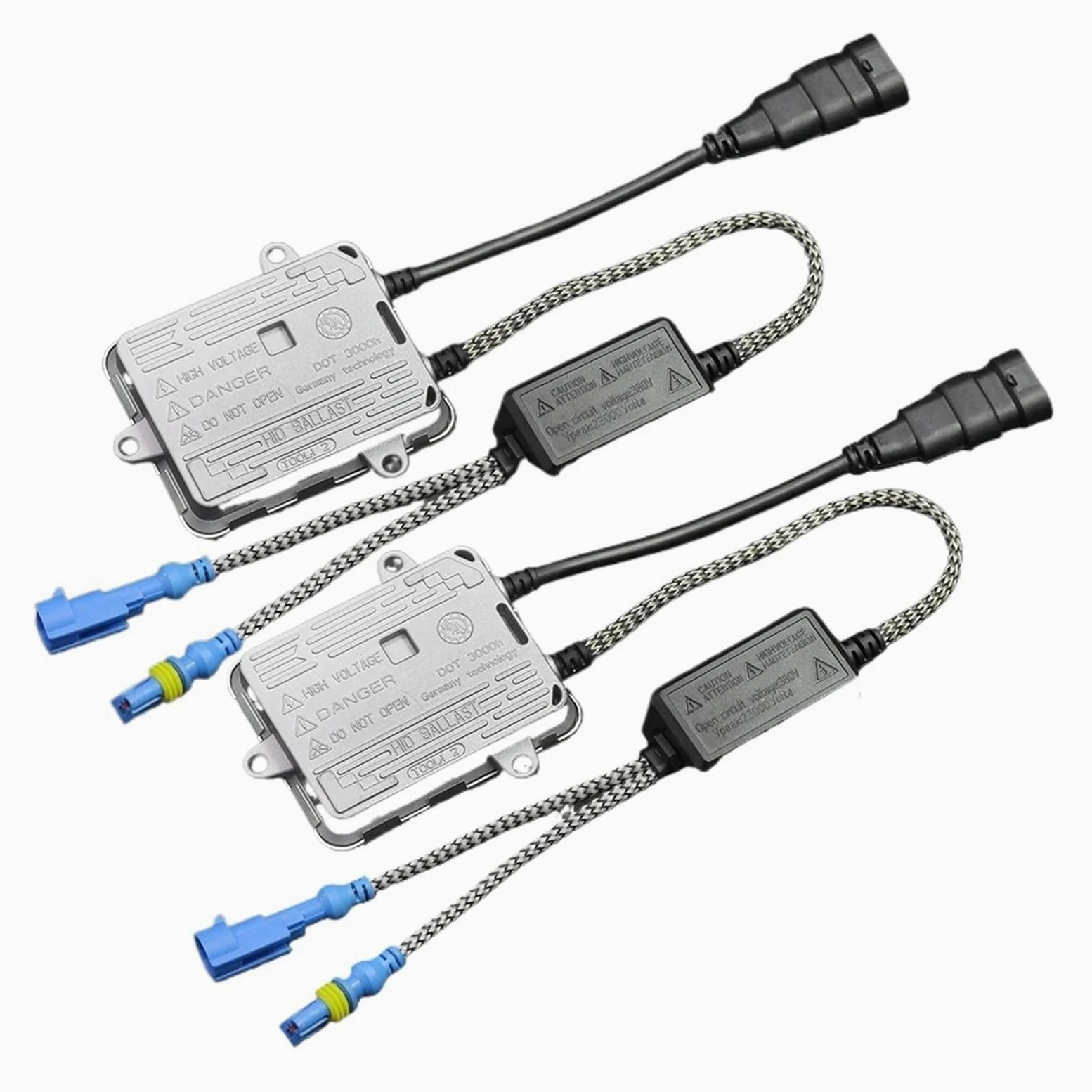 Kit Luz Xenón HID Balastro CA + Bombilla 55W 3000K-8000K para Faro Antiniebla H1 H3 H7 H8 H11 9005 HB3 9006 HB4 881 880 9012 Xenon Ballast Hid(6000K White,9005/HB3)