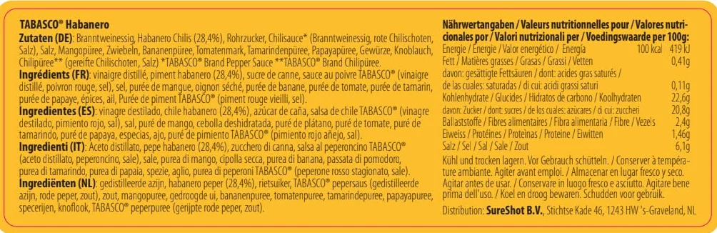 TABASCO® Duo-pack salsa Scorpion & Habanero (2 x 60ml)