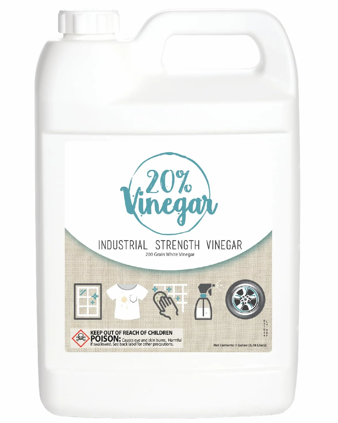 Bluewater Chemgroup 20% Vinagre Blanco Concentrado 200 Grain 1 Galón