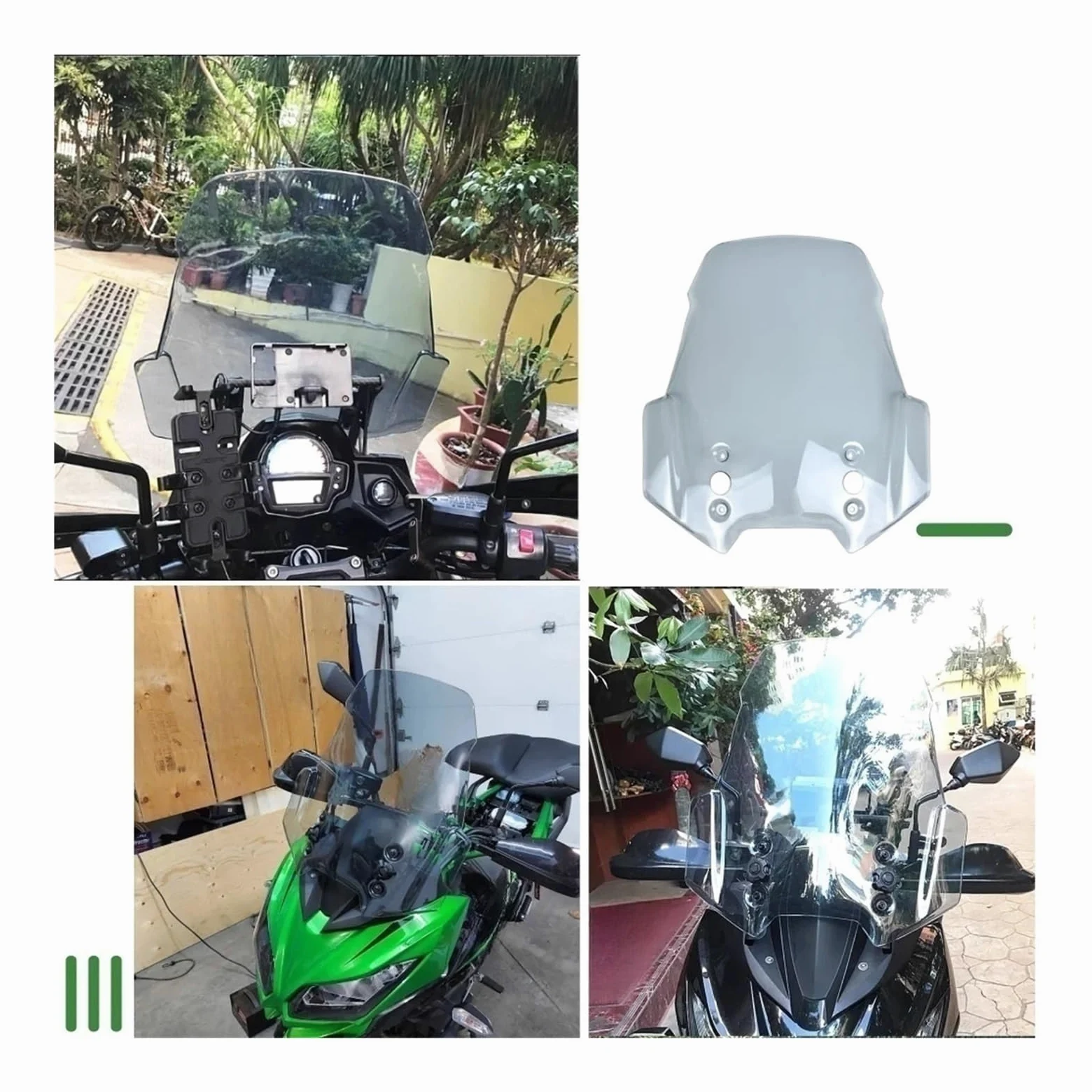 Motocicleta Parabrisas Deflector Deflectores De Aire para Parabrisas Delantero para Ve&rsys 1000 650 2015-2018 &rsys650 &rsys1000 Motor