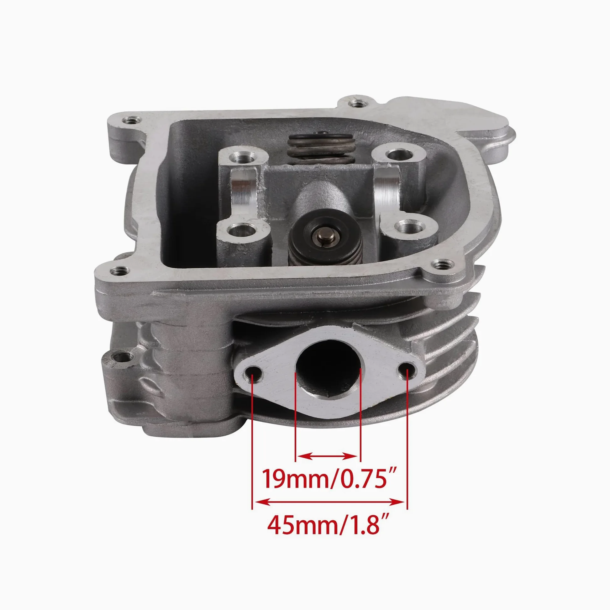 WOOSTAR 47mm Cilindro con Culata y Juego de Anillos de Pistón Kit de Juntas para GY6 72cc 80cc Taotao 49cc 50cc 4 Tiempos 139QMB 139QMA Scooter ATV