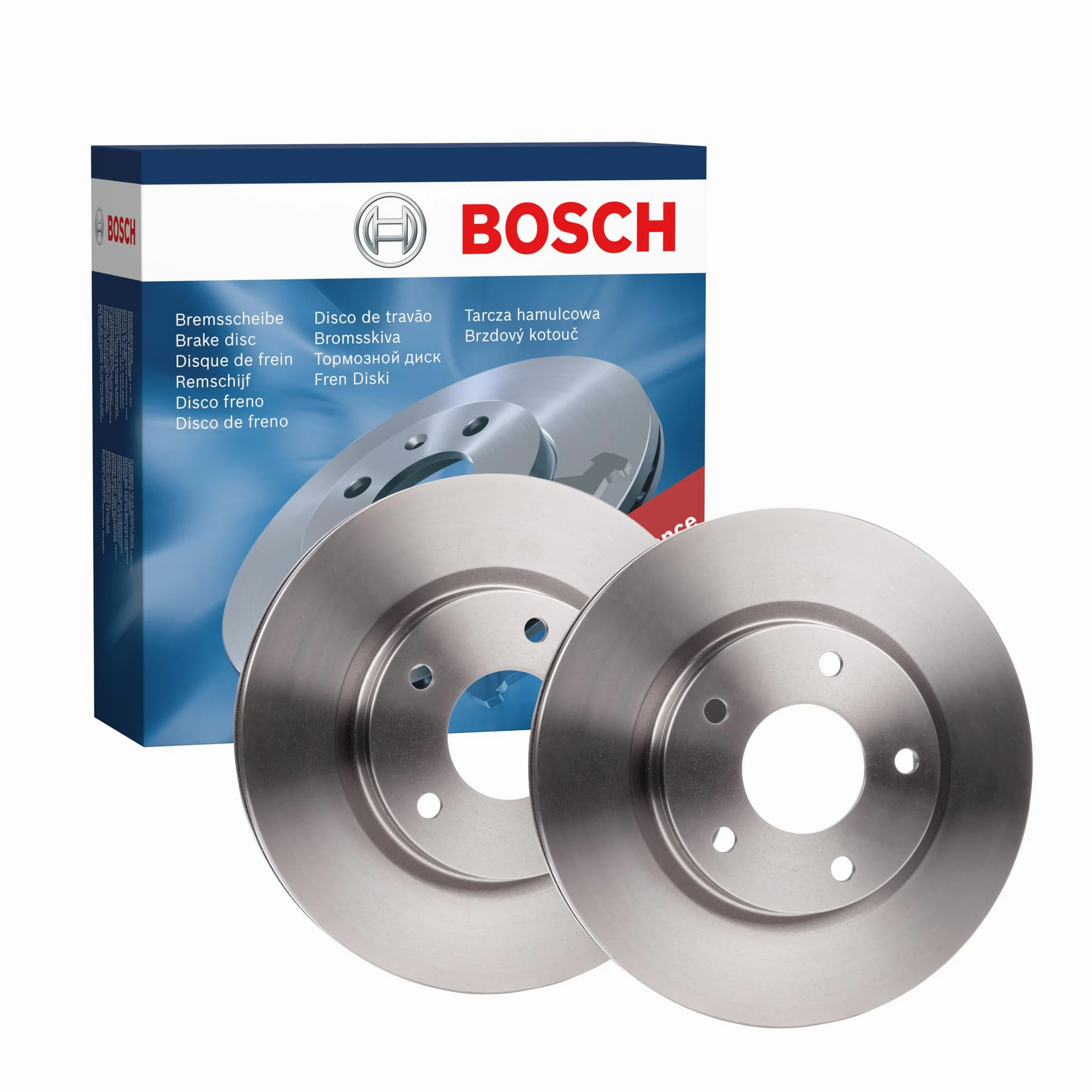 Juego de 2 Discos de Freno Bosch BD1715 - Discos Ventilados de 279.6 mm - Eje Delantero - Certificación ECE-R90 - Buena refrigeración, frenado fiable, protección anticorrosión - 1 Juego de 2 Discos