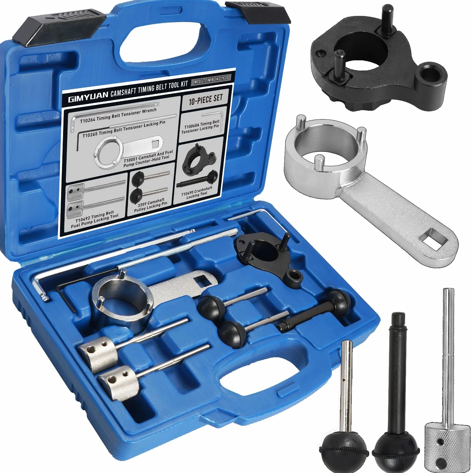 Kit de herramientas para correa de distribución del árbol de levas - Compatible con VW Audi Tiguan SEAT Skoda 1.4 1.6 2.0 TDI EA288 Motor diesel, reemplaza T10264 T10265 T10490 T10492 T10051 T10060A