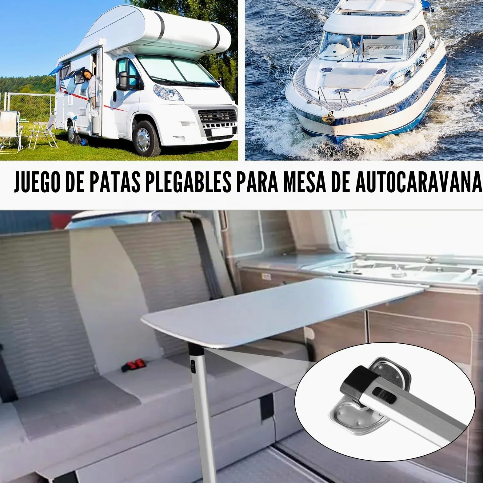 Pata De Mesa Extraíble Y Riel Deslizante para Yate De Autocaravana, Patas Plegables De 73 cm/28 Pulgadas, Rieles Guía De 100 cm/38 Pulgadas, Soporte De Base De Mesa para Autocaravana