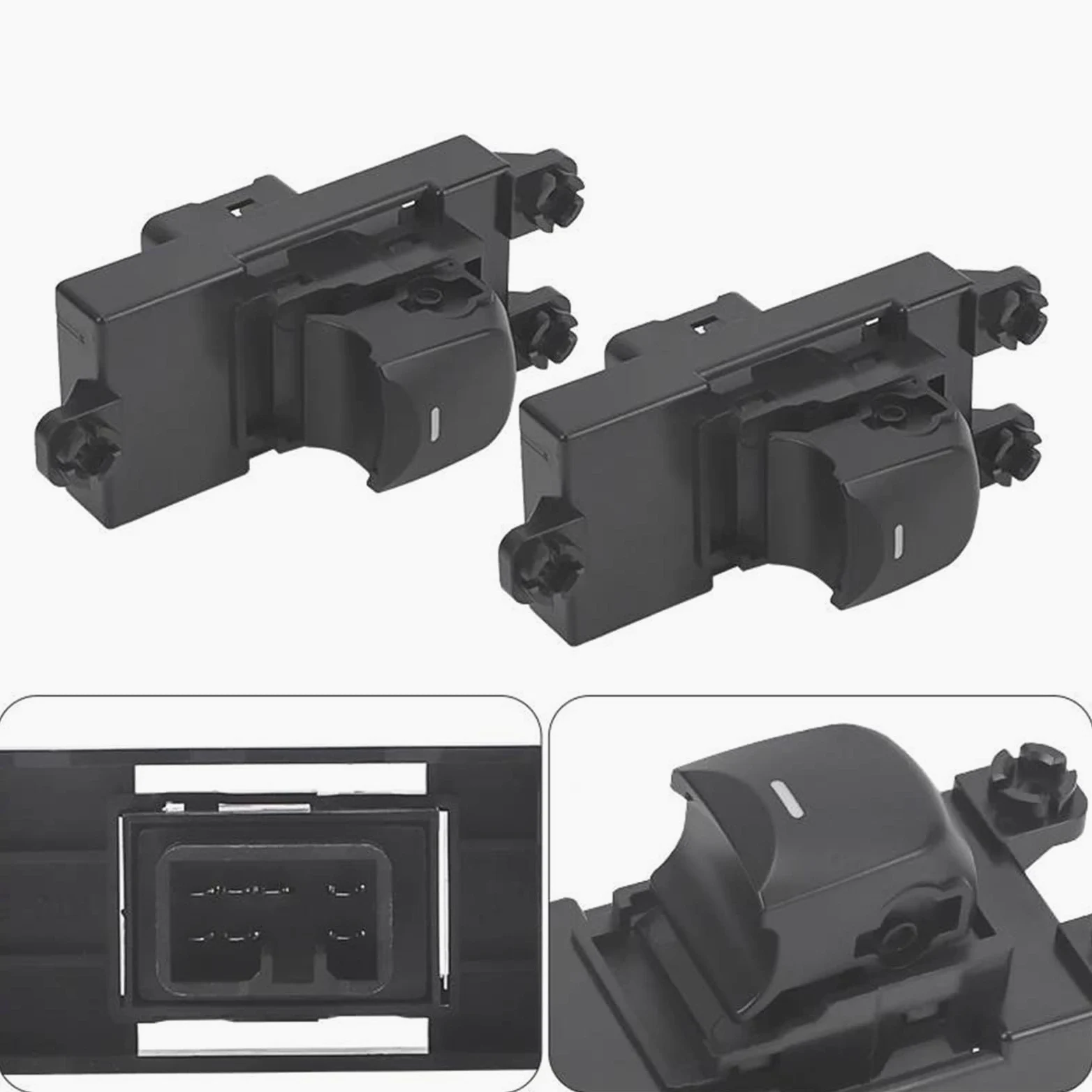 Genérico Interruptor Encendido Ventanilla Única LHD RHD para Hyundai para I30 2012-2016 Pieza Reemplazo Botón Delantero Izquierdo Derecho Botonera Ventana | 3pcs