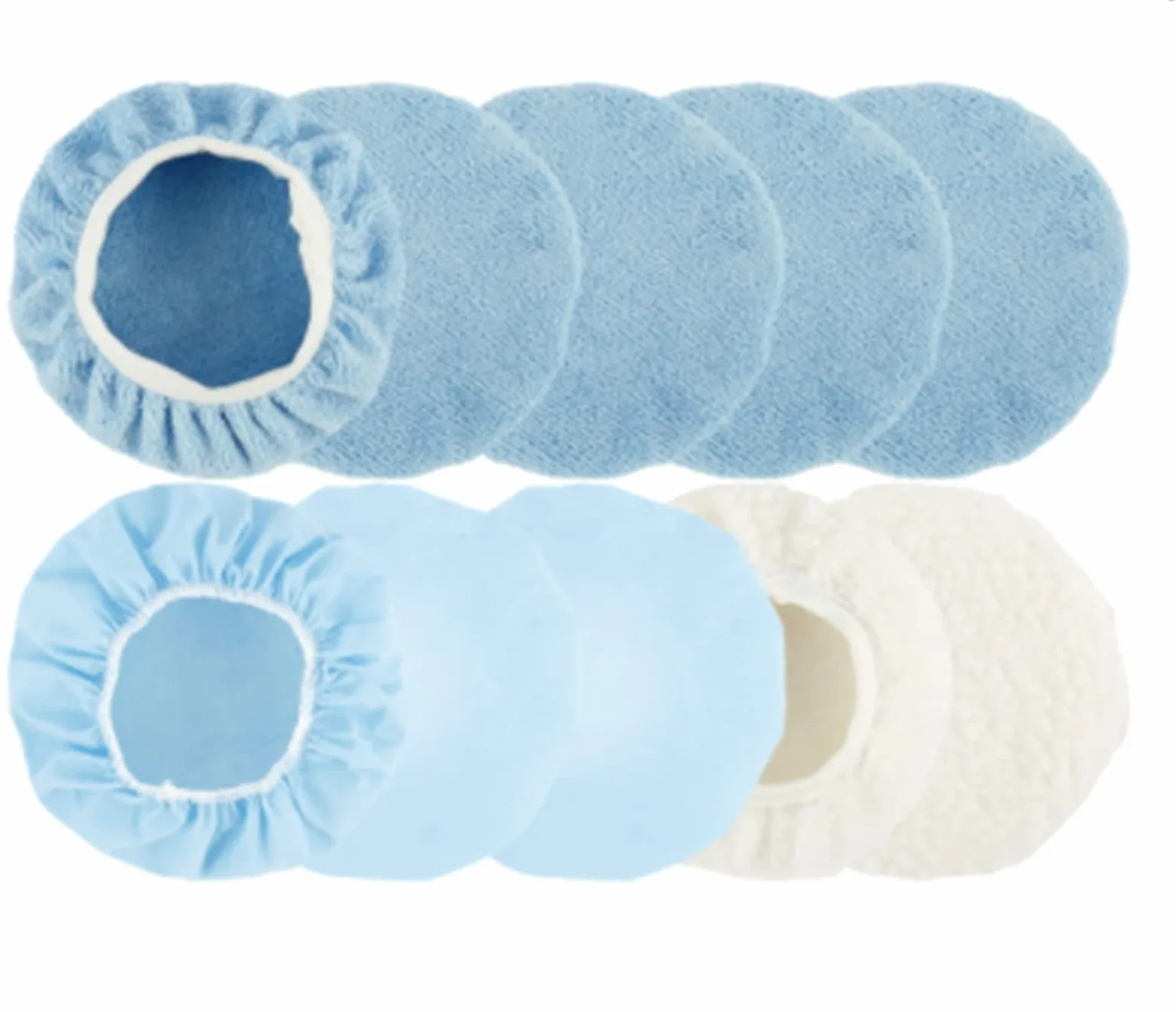 TRUSTTWO 10 unids Coche Polidaje Sombrero Lavado de autos Microfibra Paños de Microfibra Non-tejido Cepillos de peluche Conjunto de Pulidor Auto Pulidor Pulido Herramientas de limpieza de autos The Ne