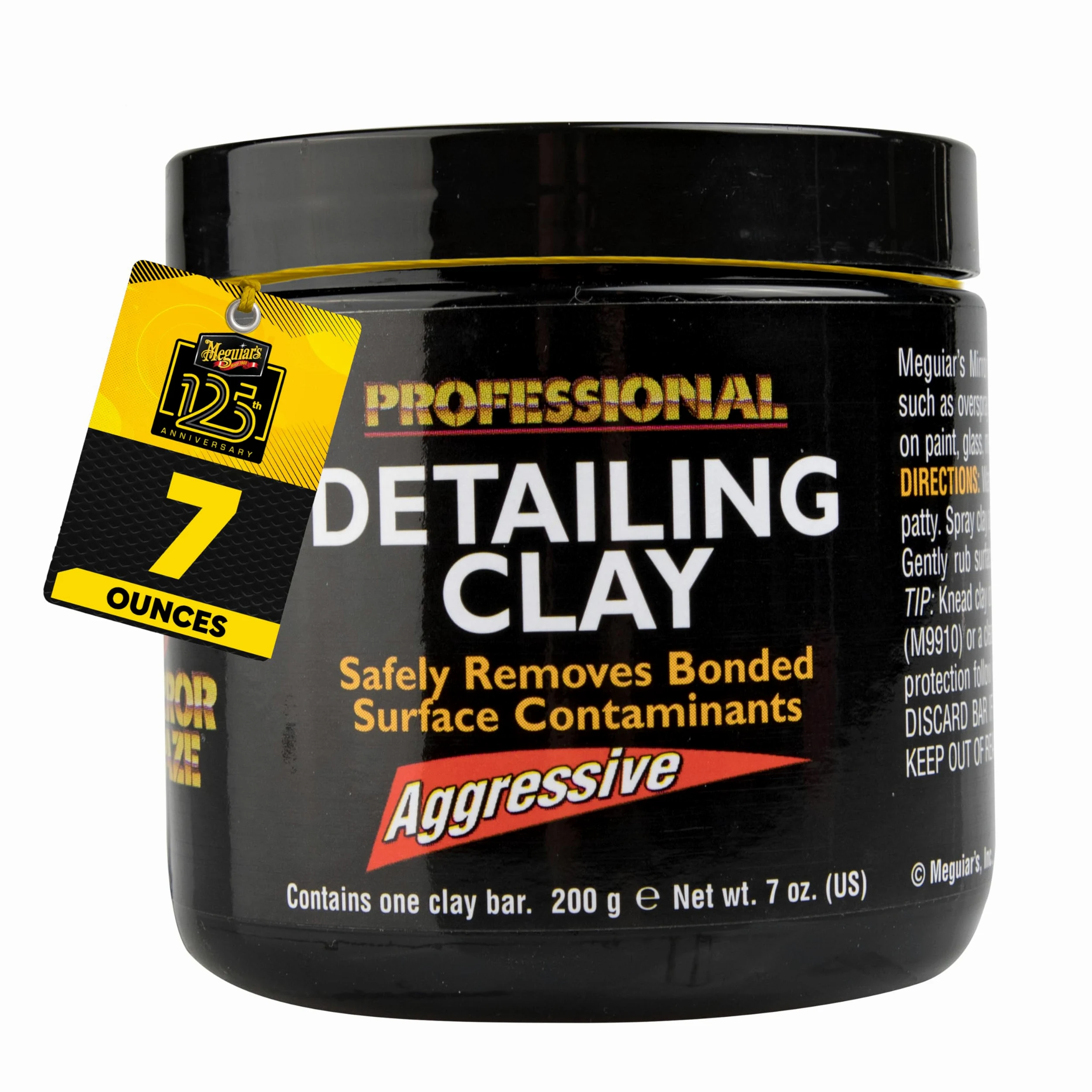Meguiar's Arcilla profesional para detalles, suave, C2000 – Barra de arcilla para coche elimina de forma segura los contaminantes adheridos a la pintura para un acabado suave y brillante – Barras de