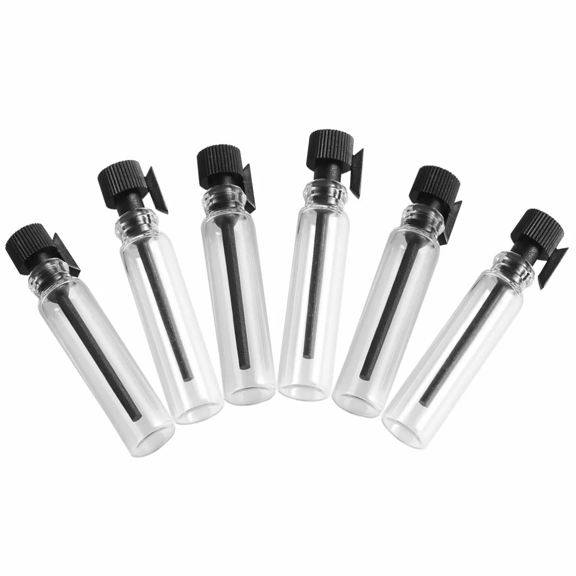 EXCEART 100 Piezas Mini Botellas de Perfume Vacías Frasco Cuentagotas 1 Ml Negro