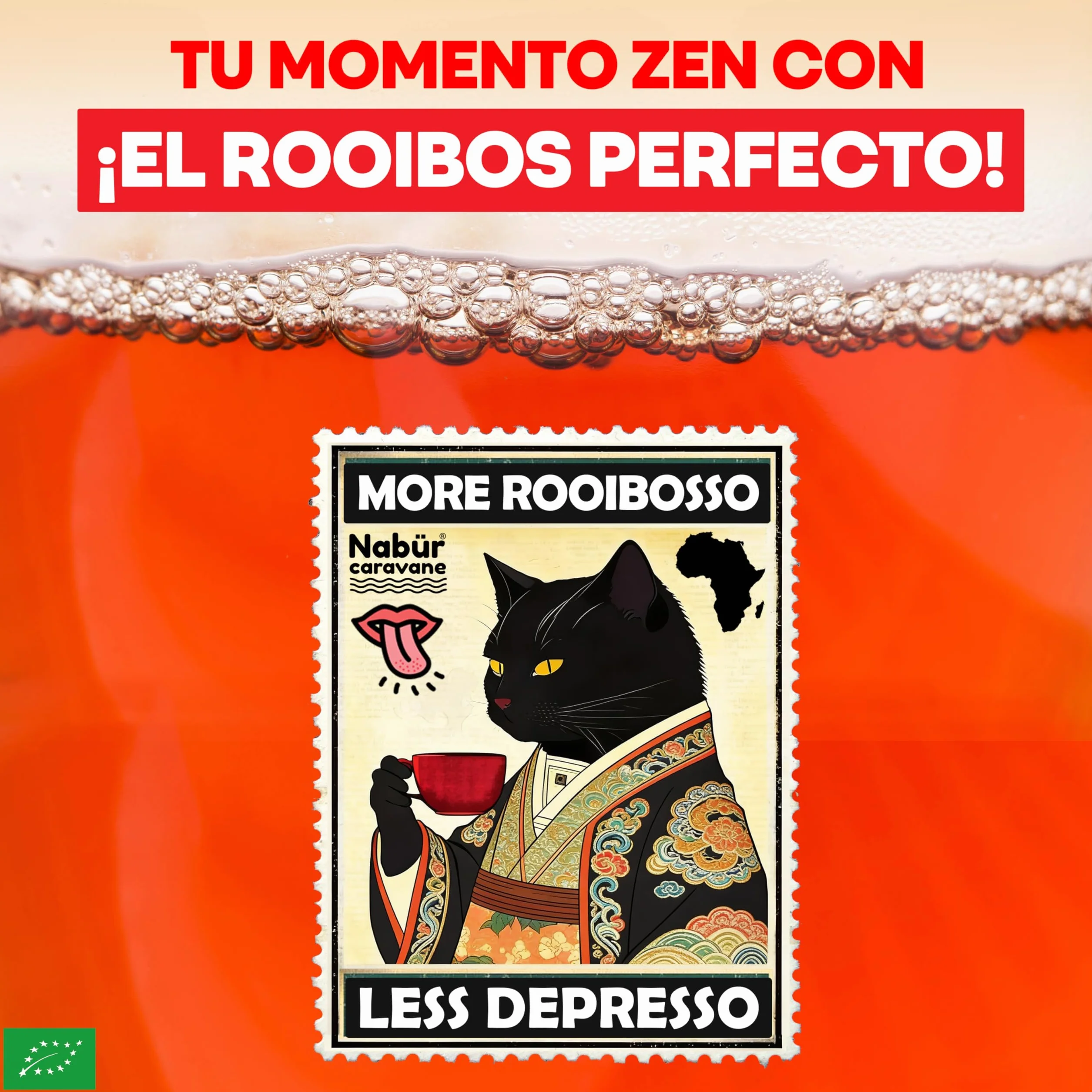 Rooibos Biologico Sfuso Bio 200g Tè Rosso Antiossidante 0% Teina Caffeina Nabür