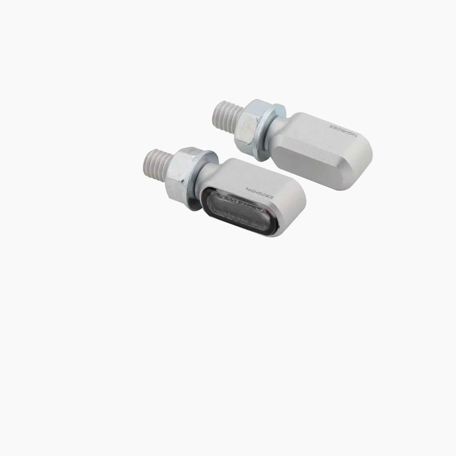 HIGHSIDER CNC INDICADORES LED LITTLE BRONX, plata, vidrio teñido, E-aprobado, par (Silver)